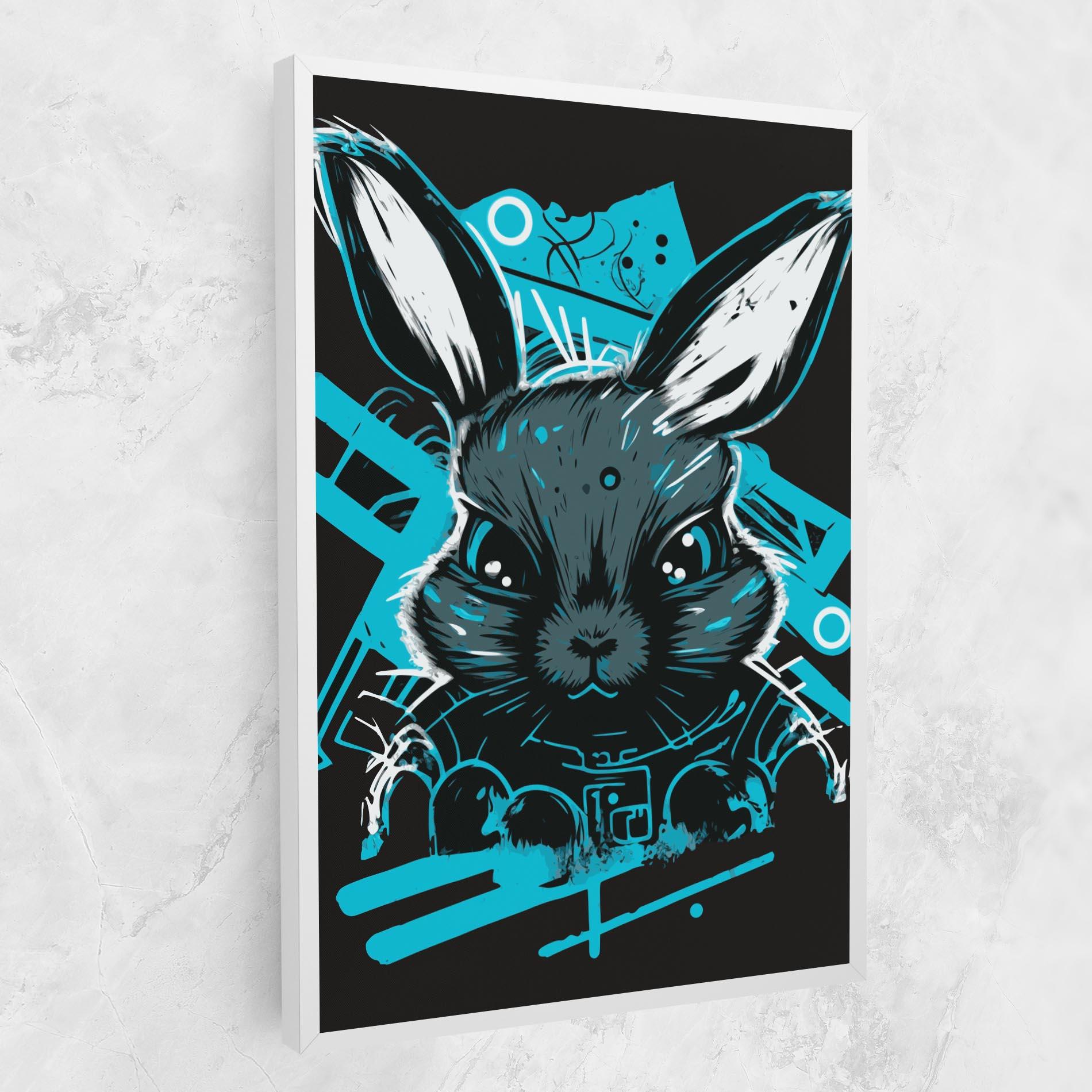 Vászonkép Grey Blue Bunny mockup 1