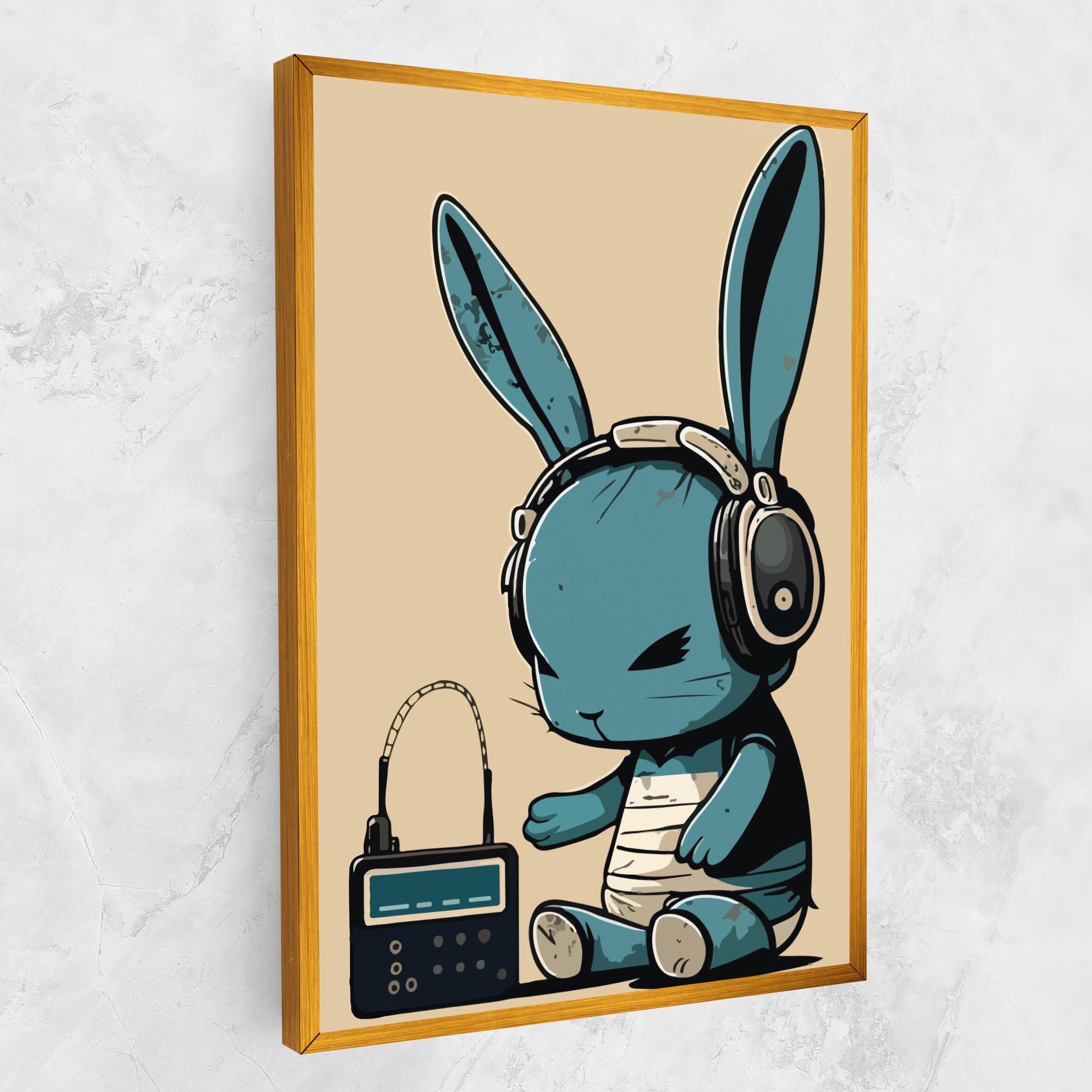 Vászonkép Blue Baby Bunny mockup 1