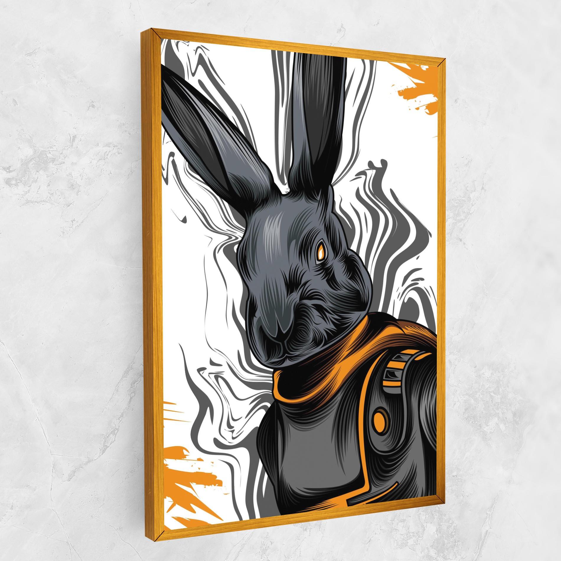 Vászonkép Cyborg Yellow Bunny mockup 1
