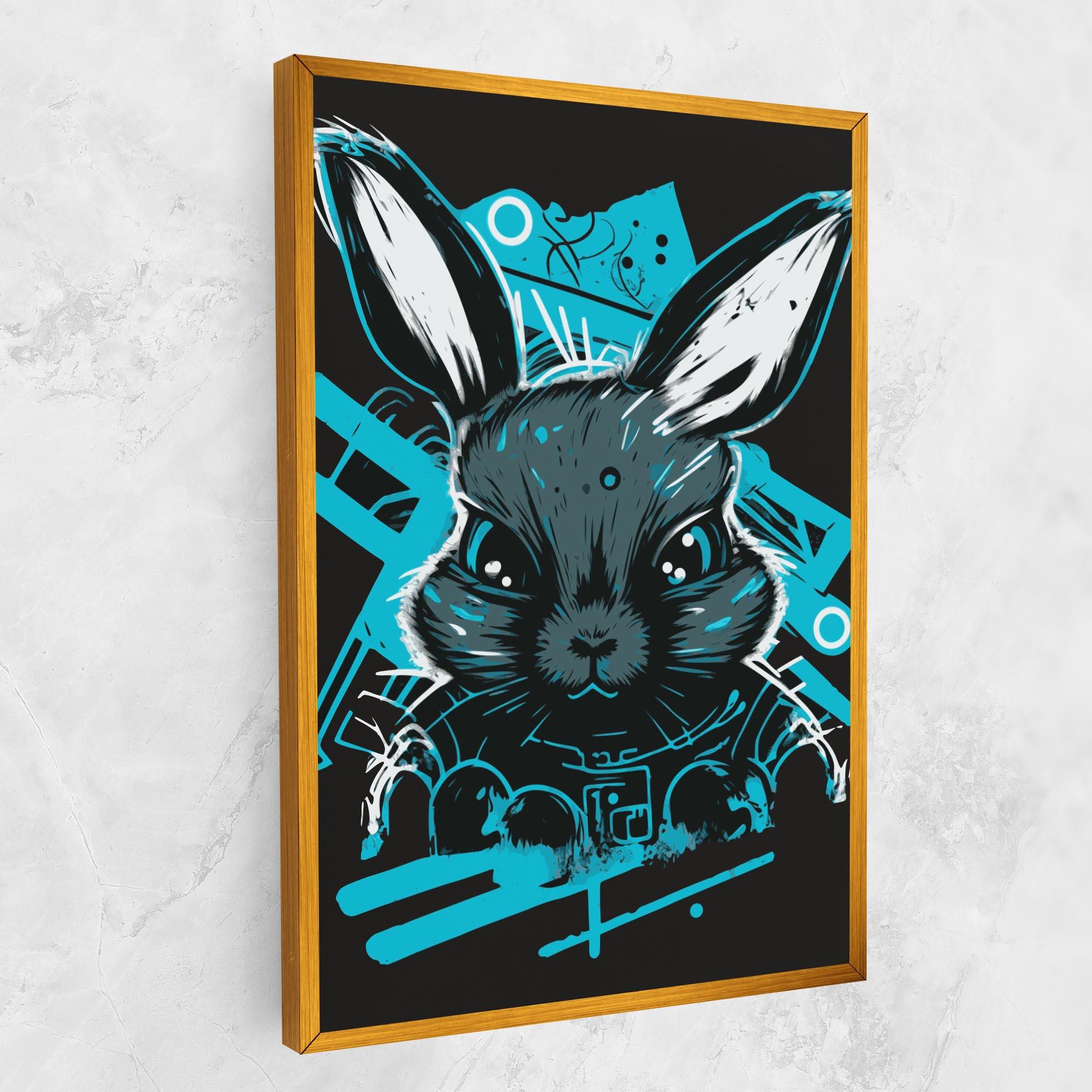 Vászonkép Grey Blue Bunny mockup 1