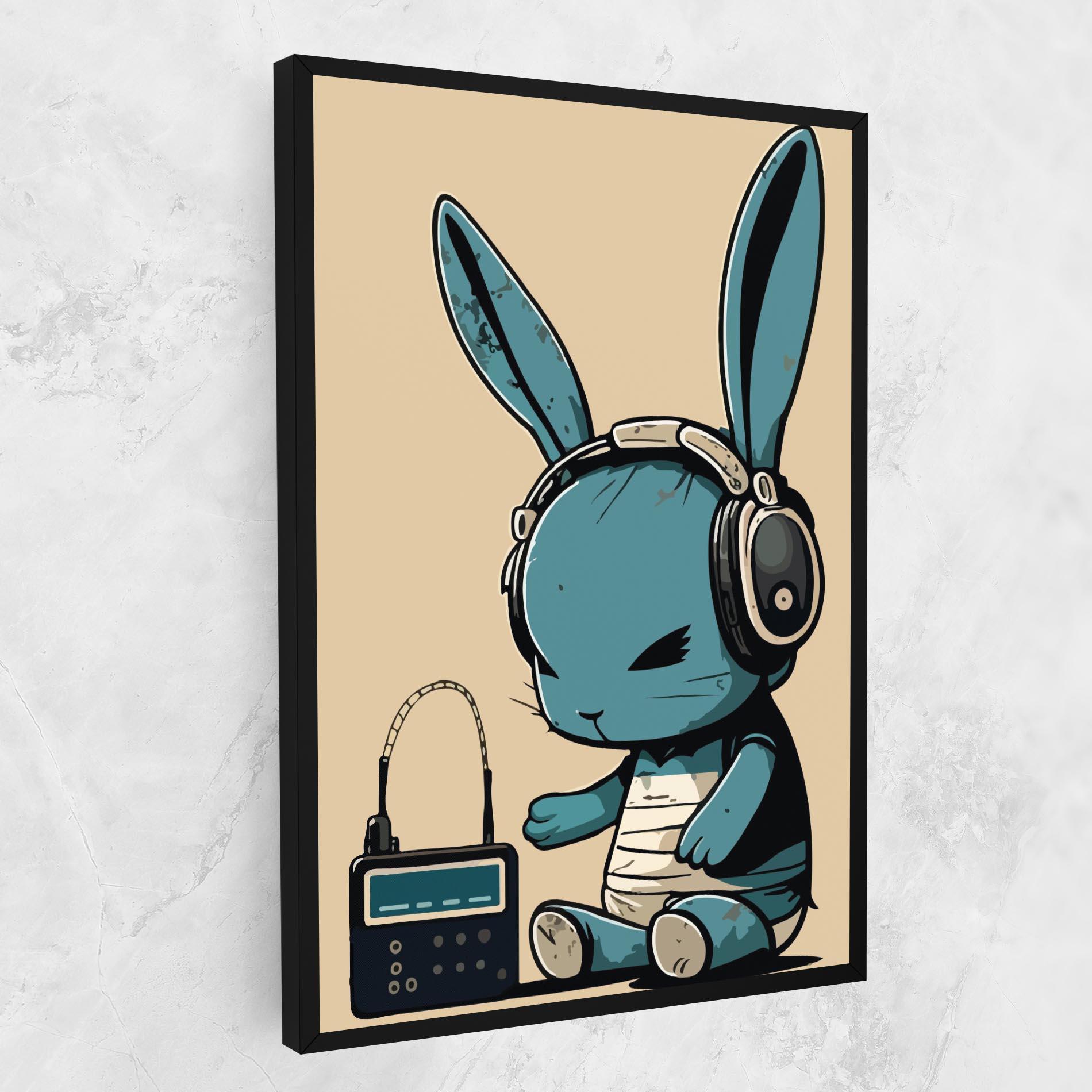 Vászonkép Blue Baby Bunny mockup 1