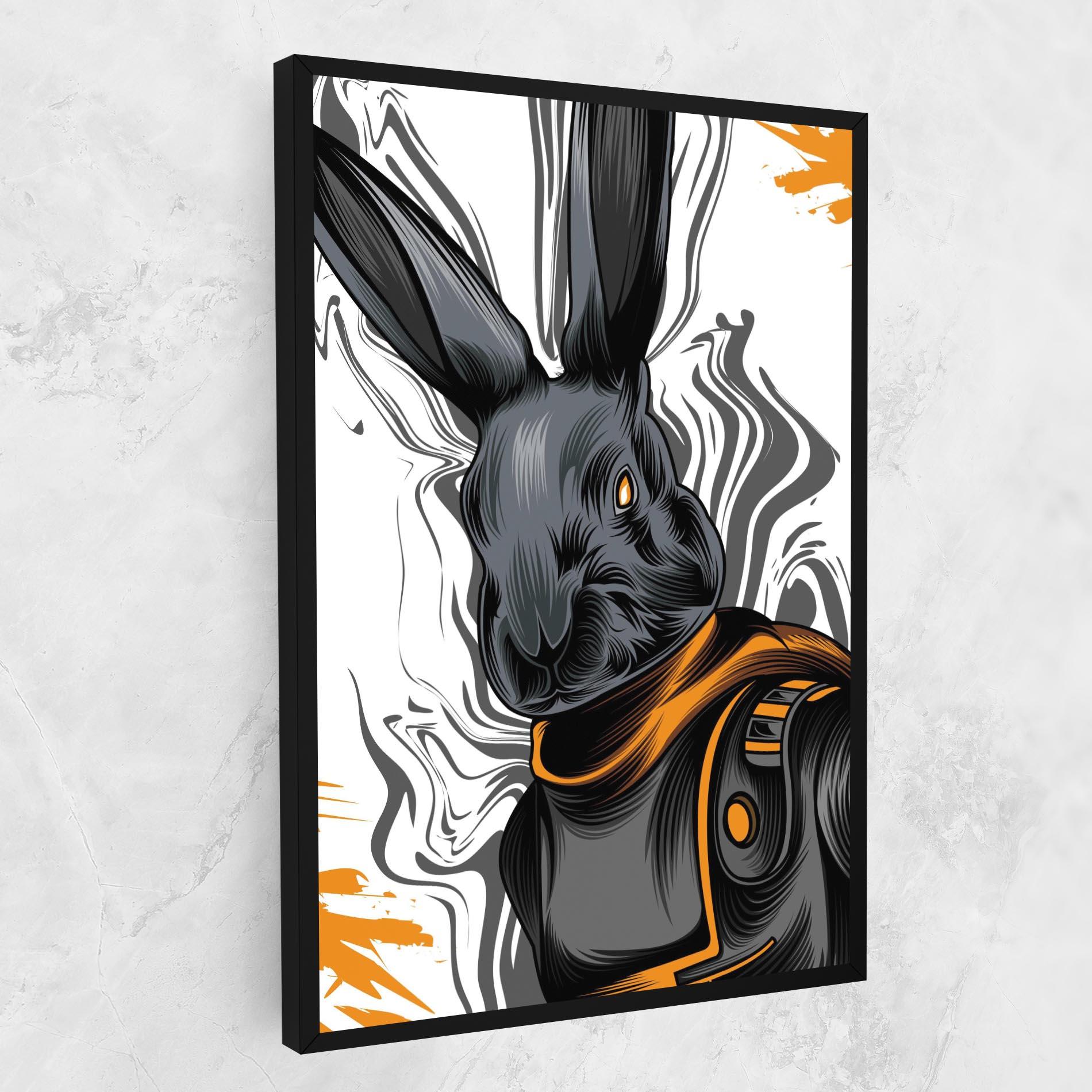 Vászonkép Cyborg Yellow Bunny mockup 1