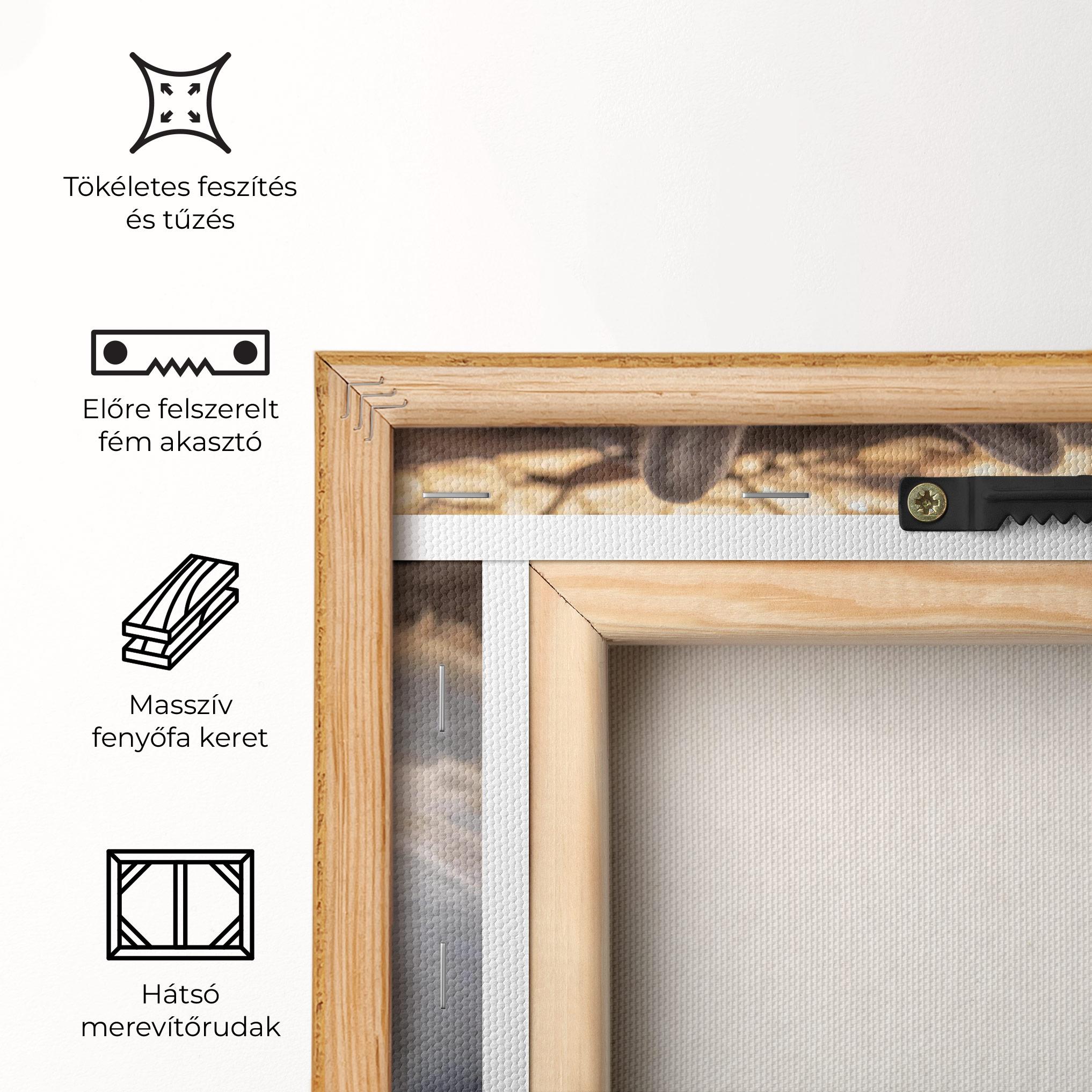 Vászonkép Light Grey Bunny Sleeping mockup 5