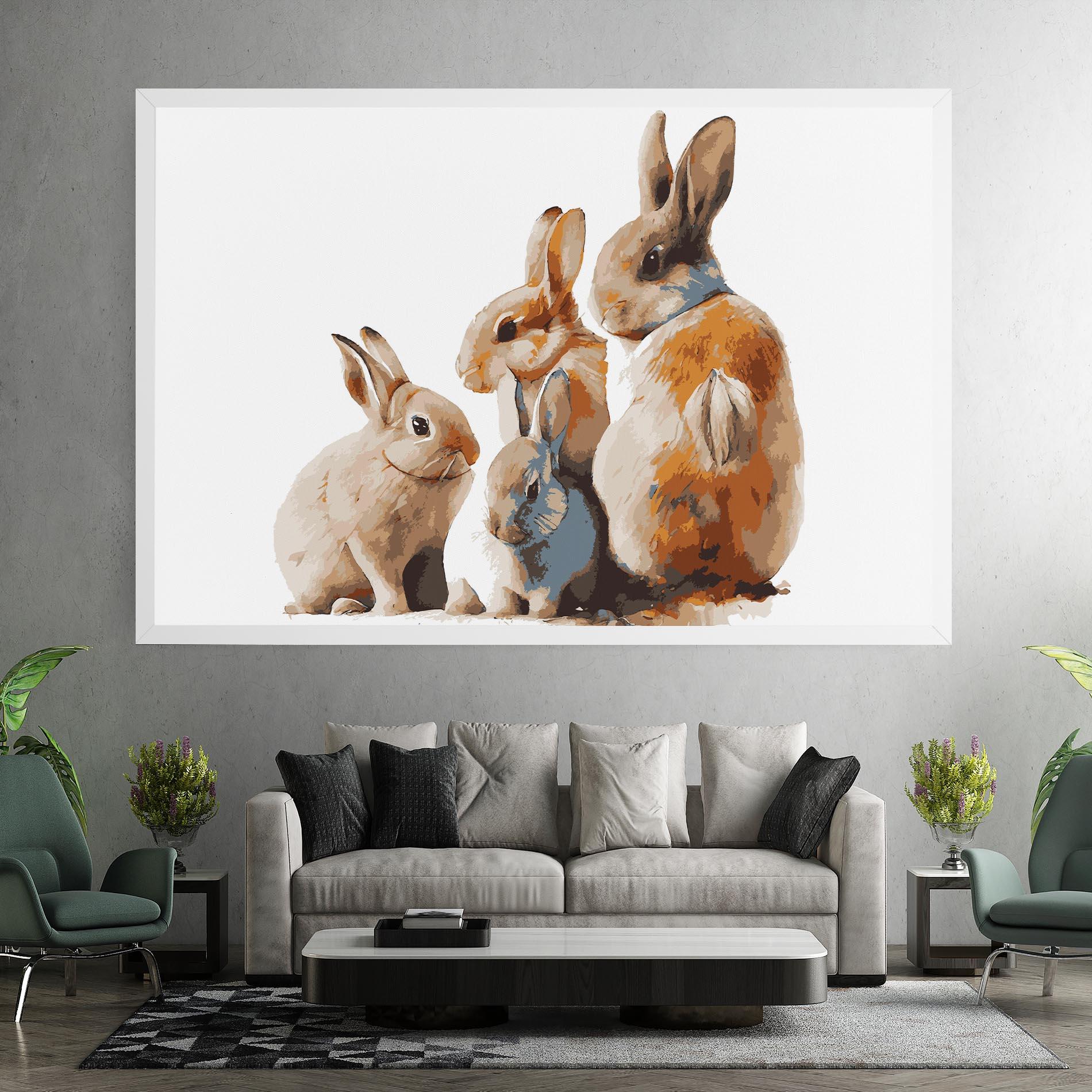 Vászonkép Bunny Family mockup 7