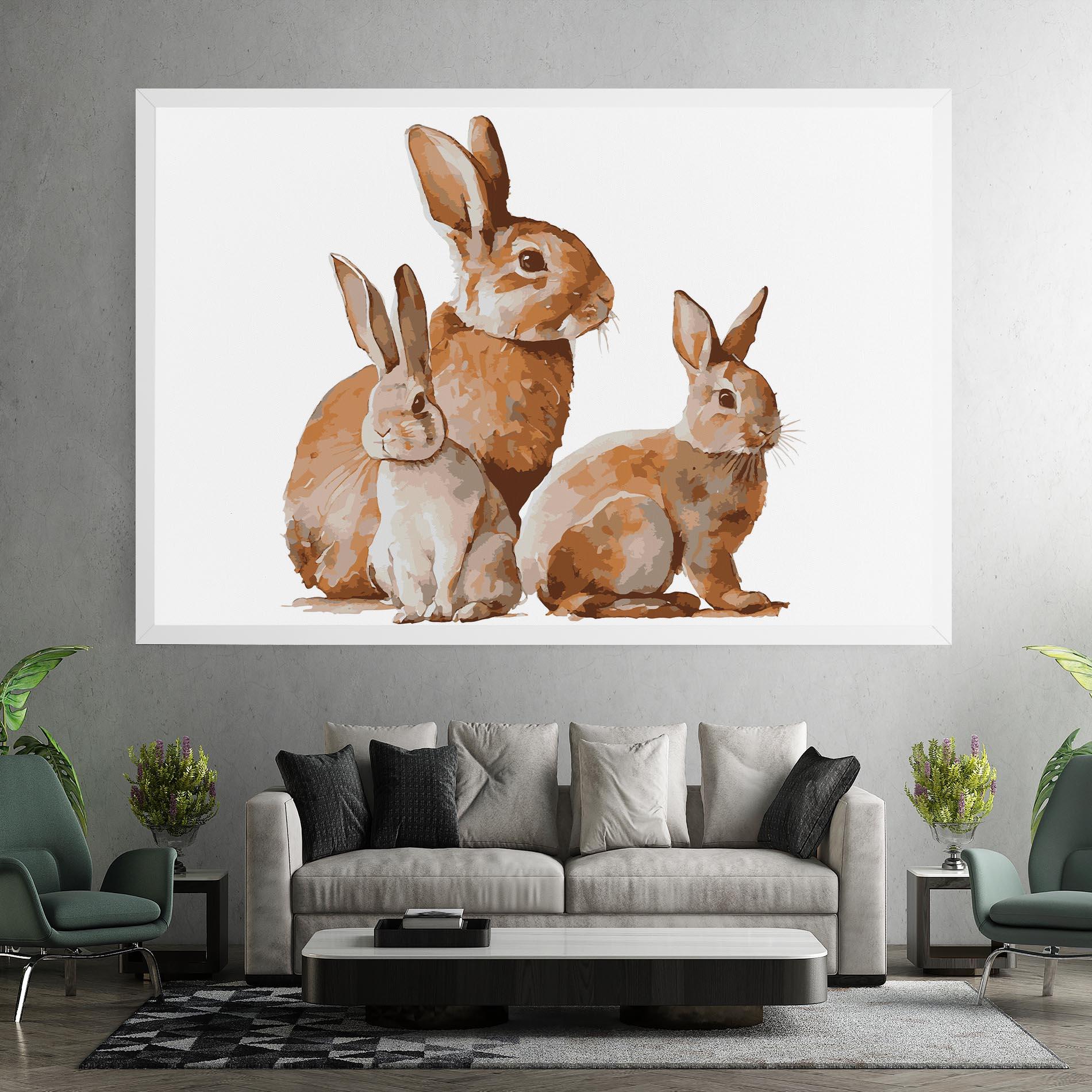 Vászonkép Family Rabbit mockup 7