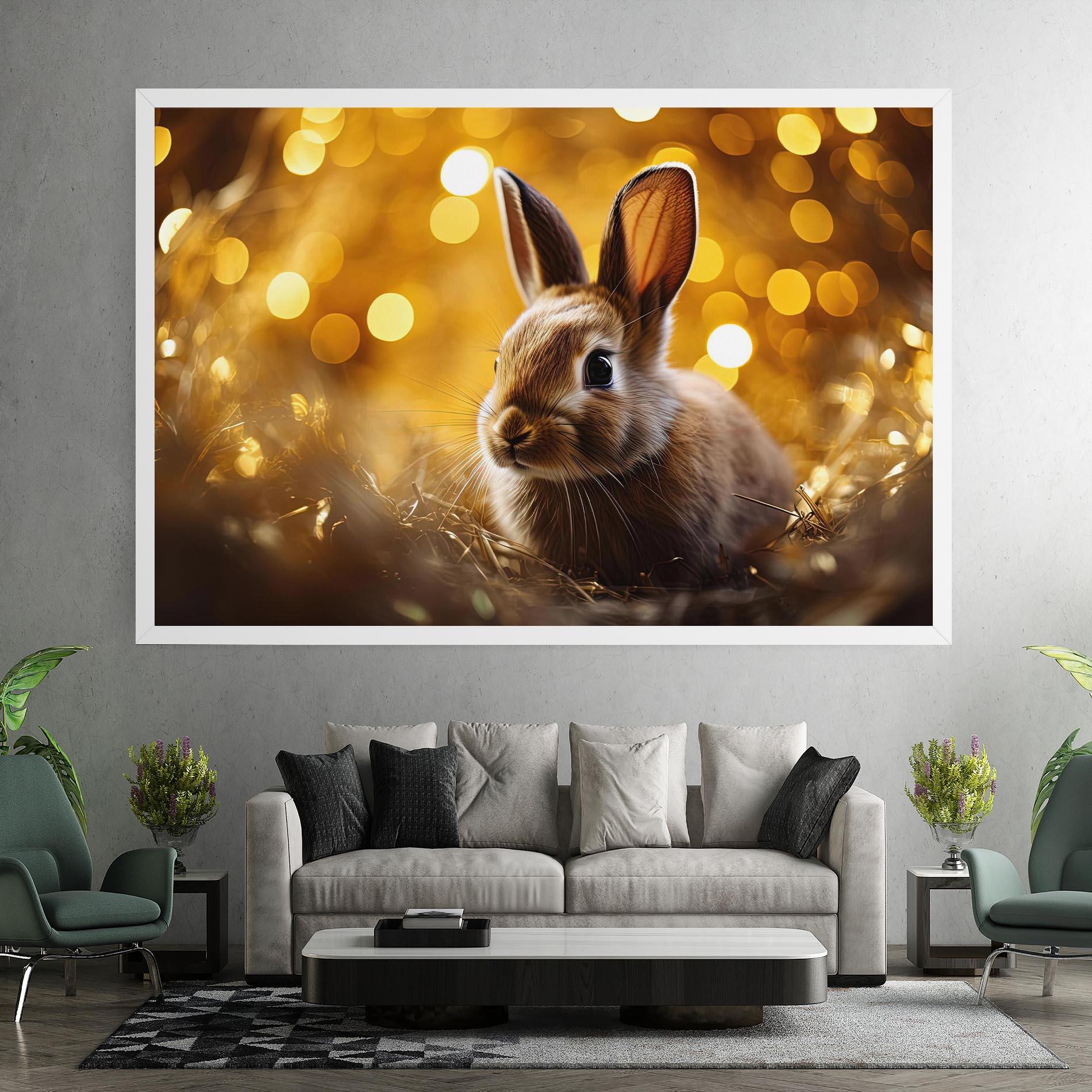 Vászonkép Gold Lights Bunny mockup 7
