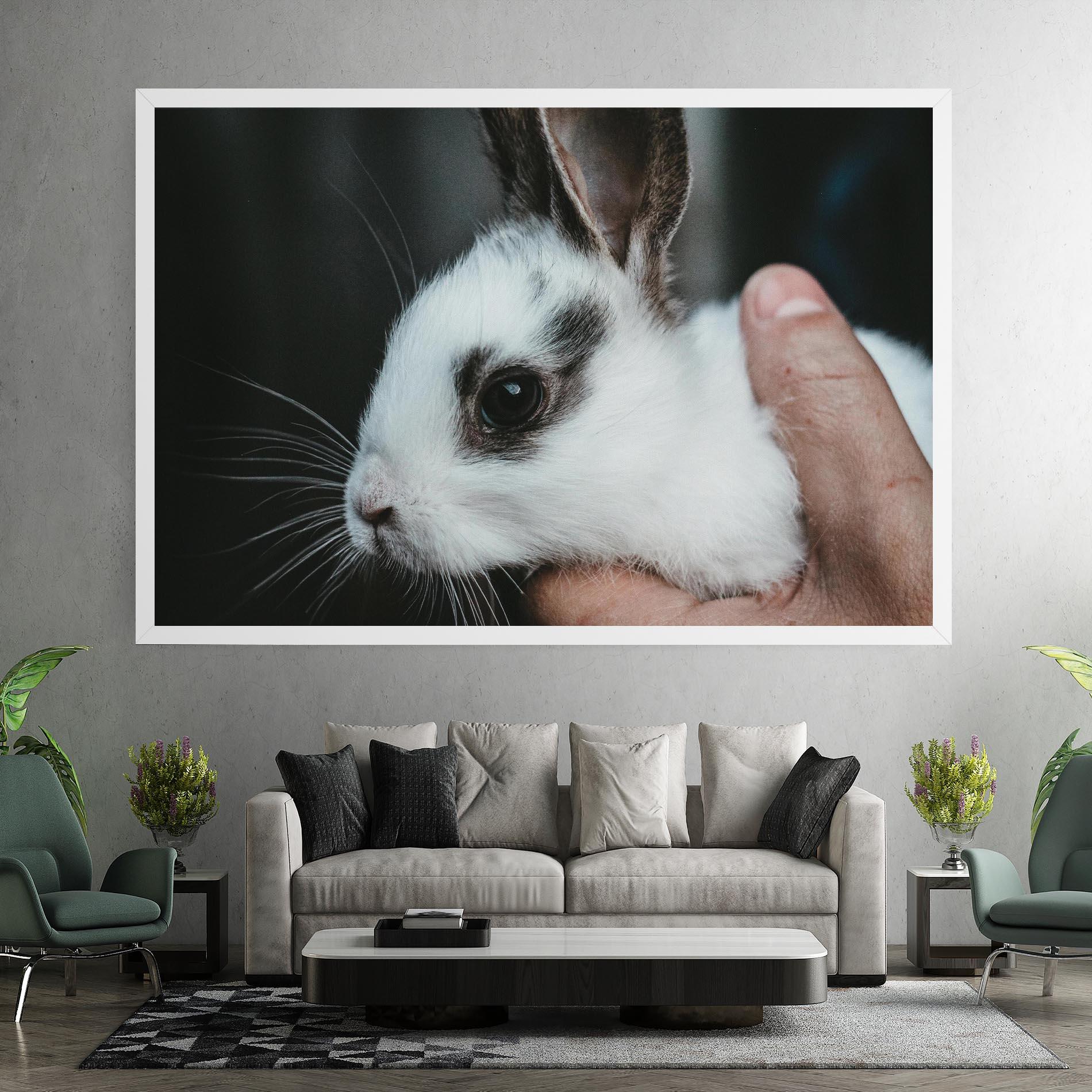 Vászonkép Holding Cute Bunny mockup 7