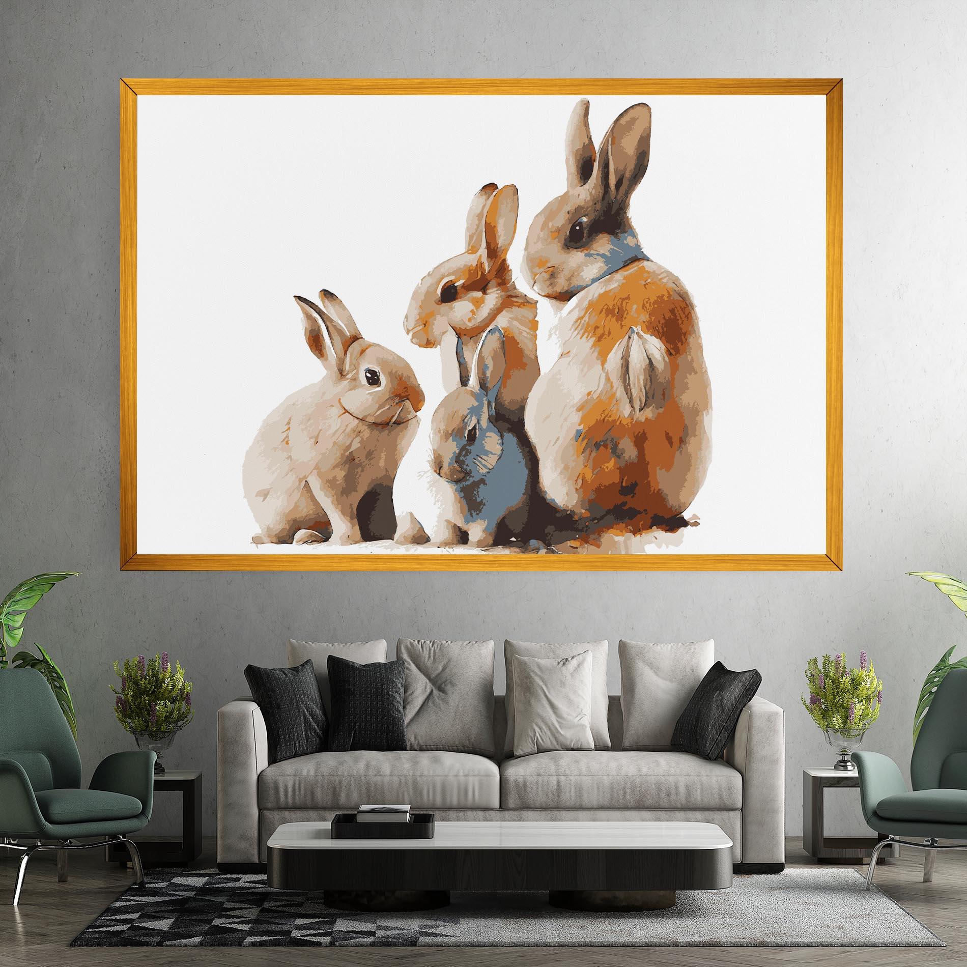 Vászonkép Bunny Family mockup 7