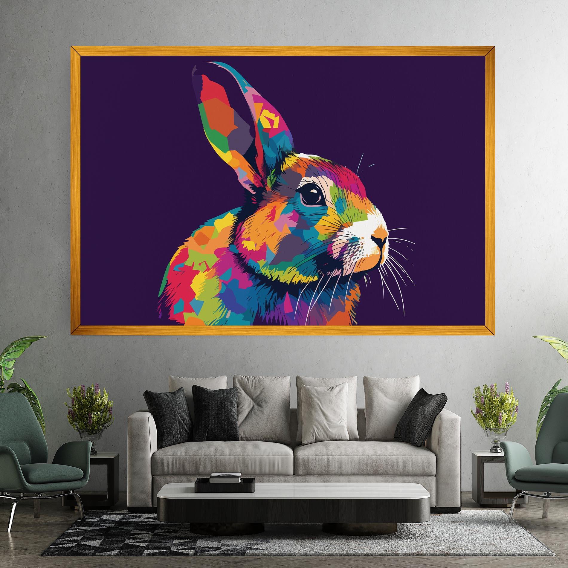 Vászonkép Bunny On Purple mockup 7