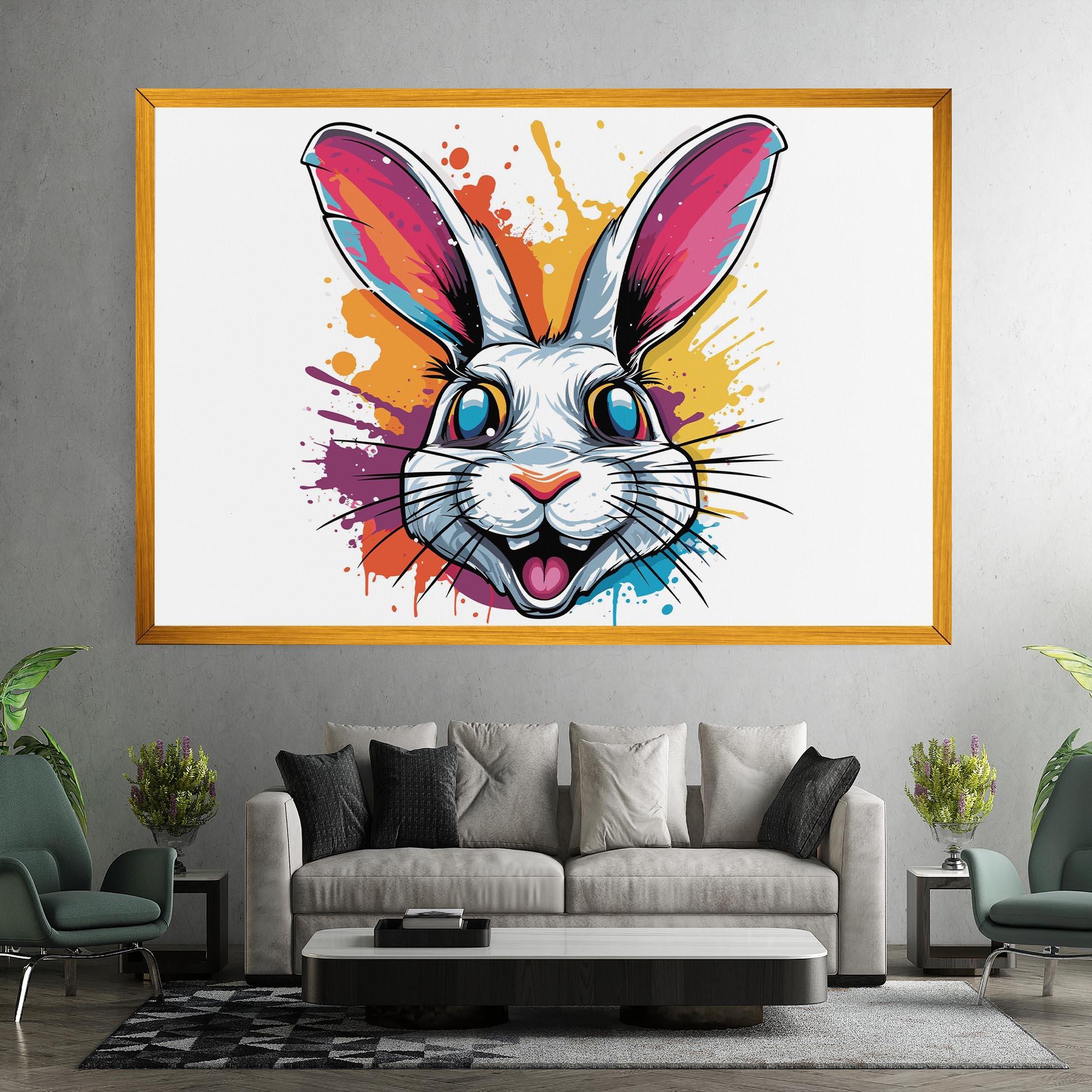 Vászonkép Crazy Bunny mockup 7