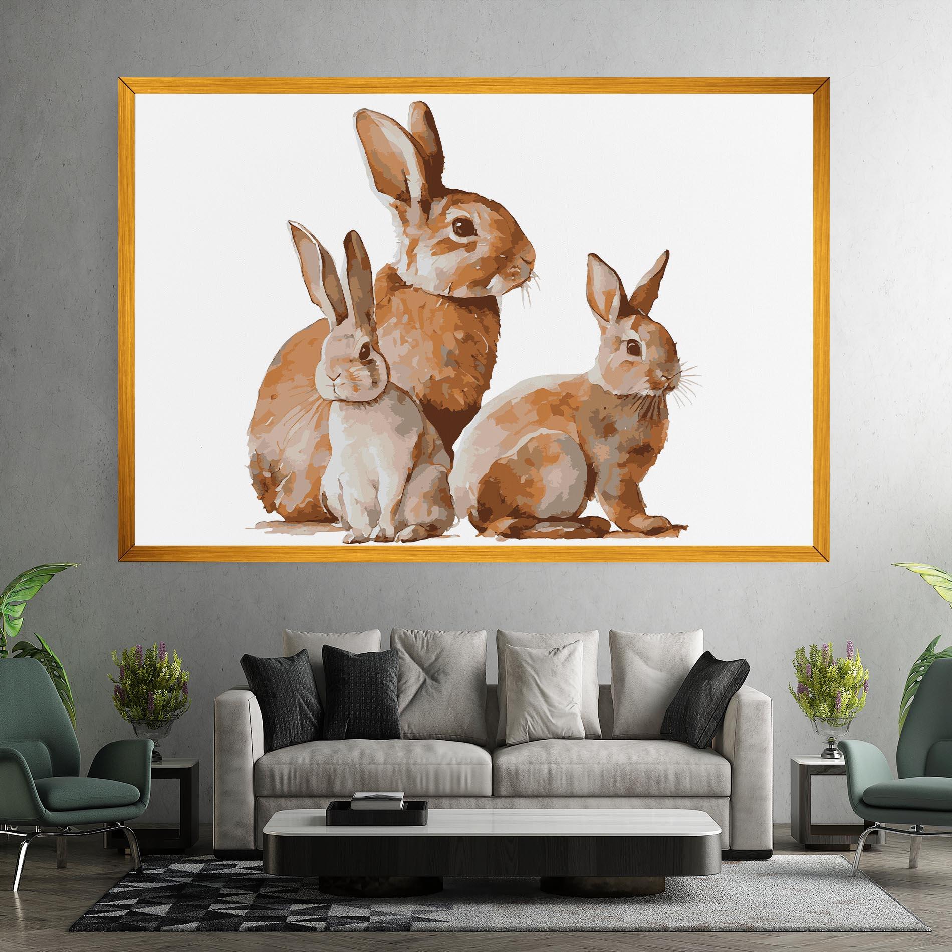 Vászonkép Family Rabbit mockup 7