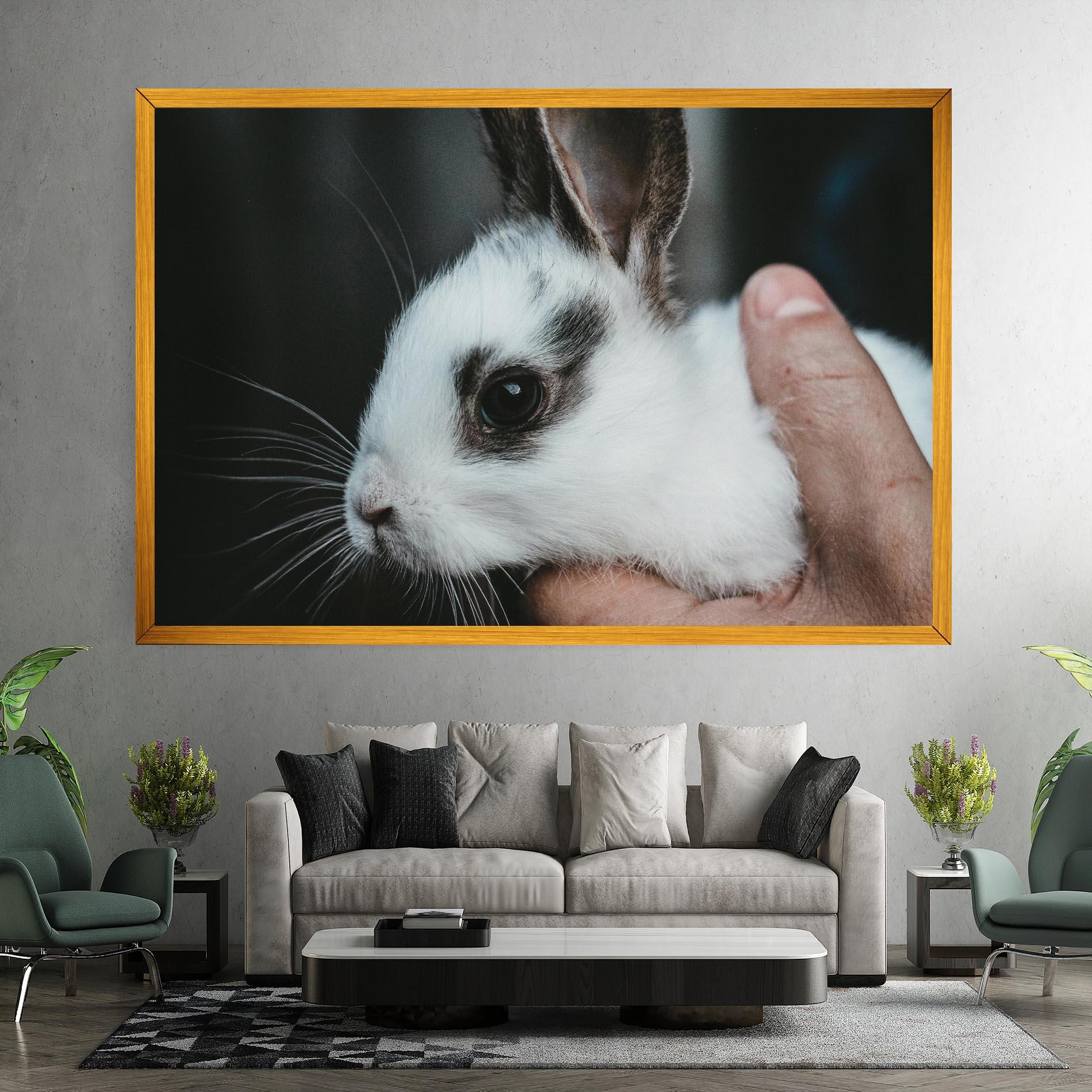 Vászonkép Holding Cute Bunny mockup 7