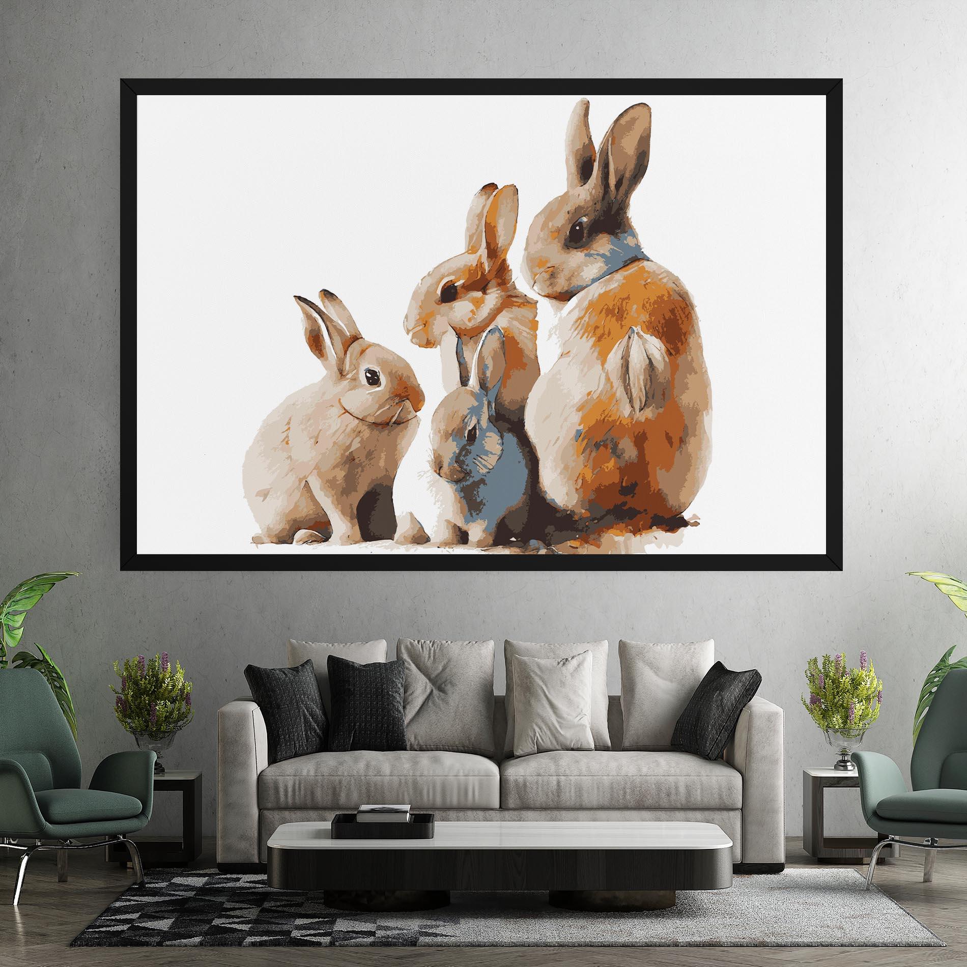 Vászonkép Bunny Family mockup 7