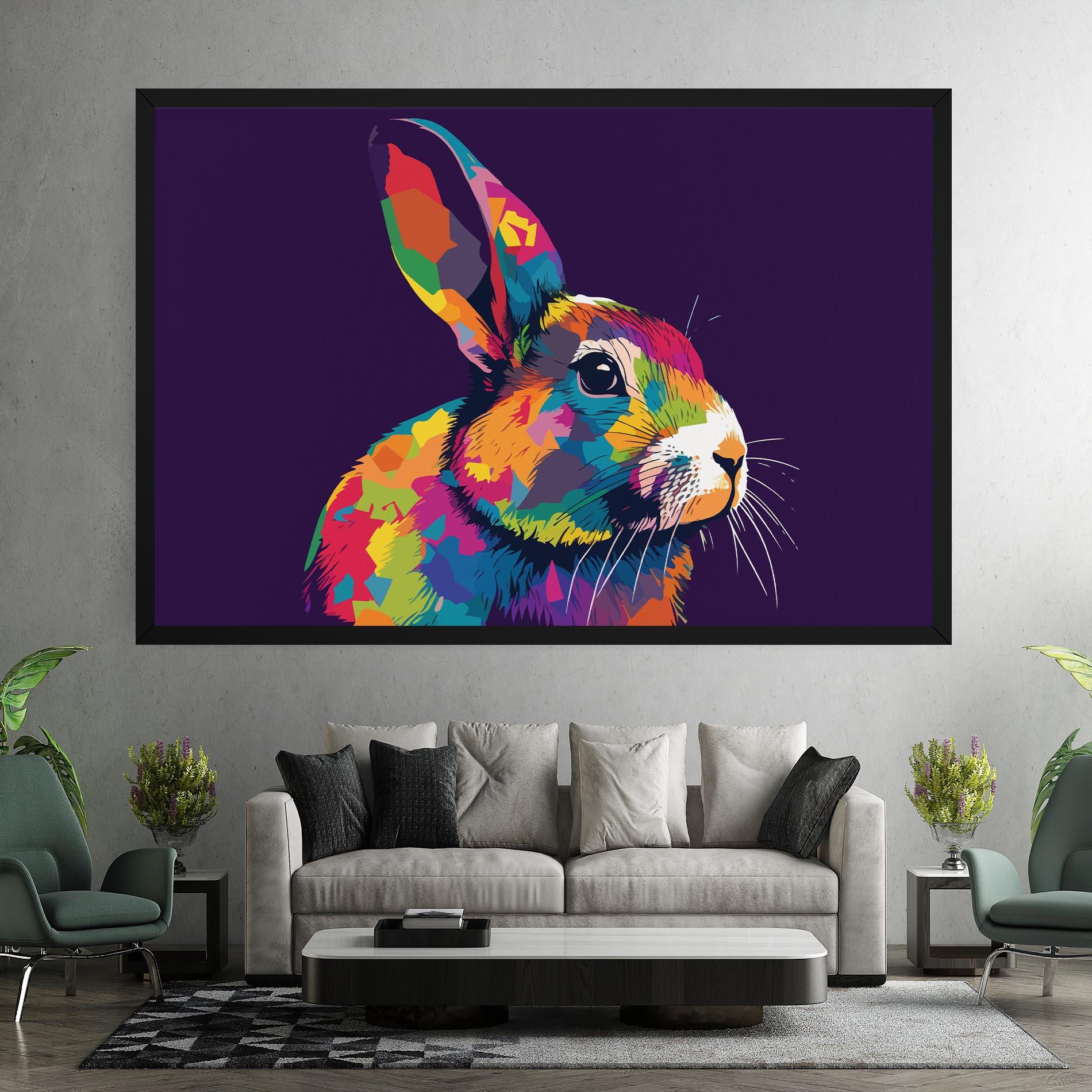 Vászonkép Bunny On Purple mockup 7