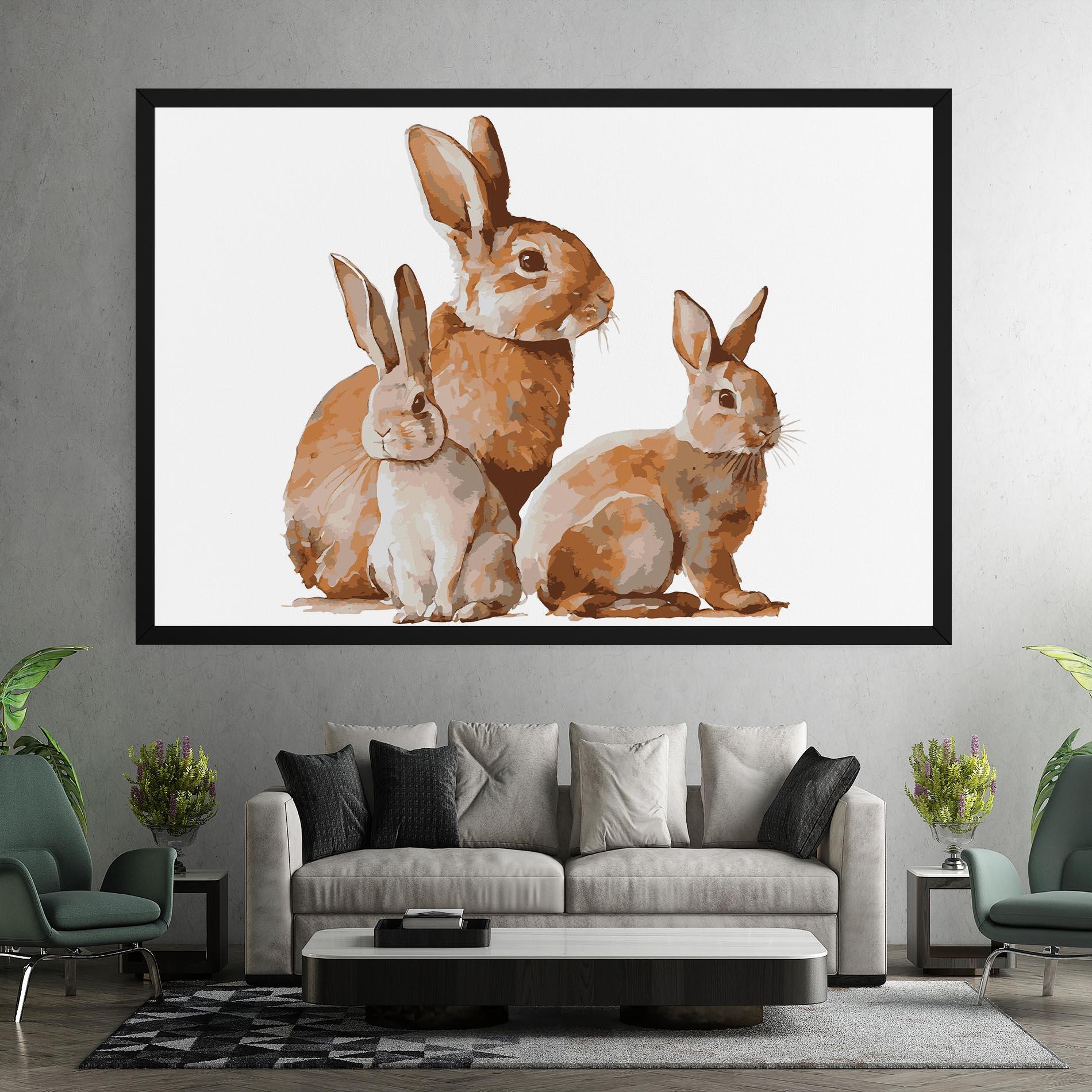 Vászonkép Family Rabbit mockup 7