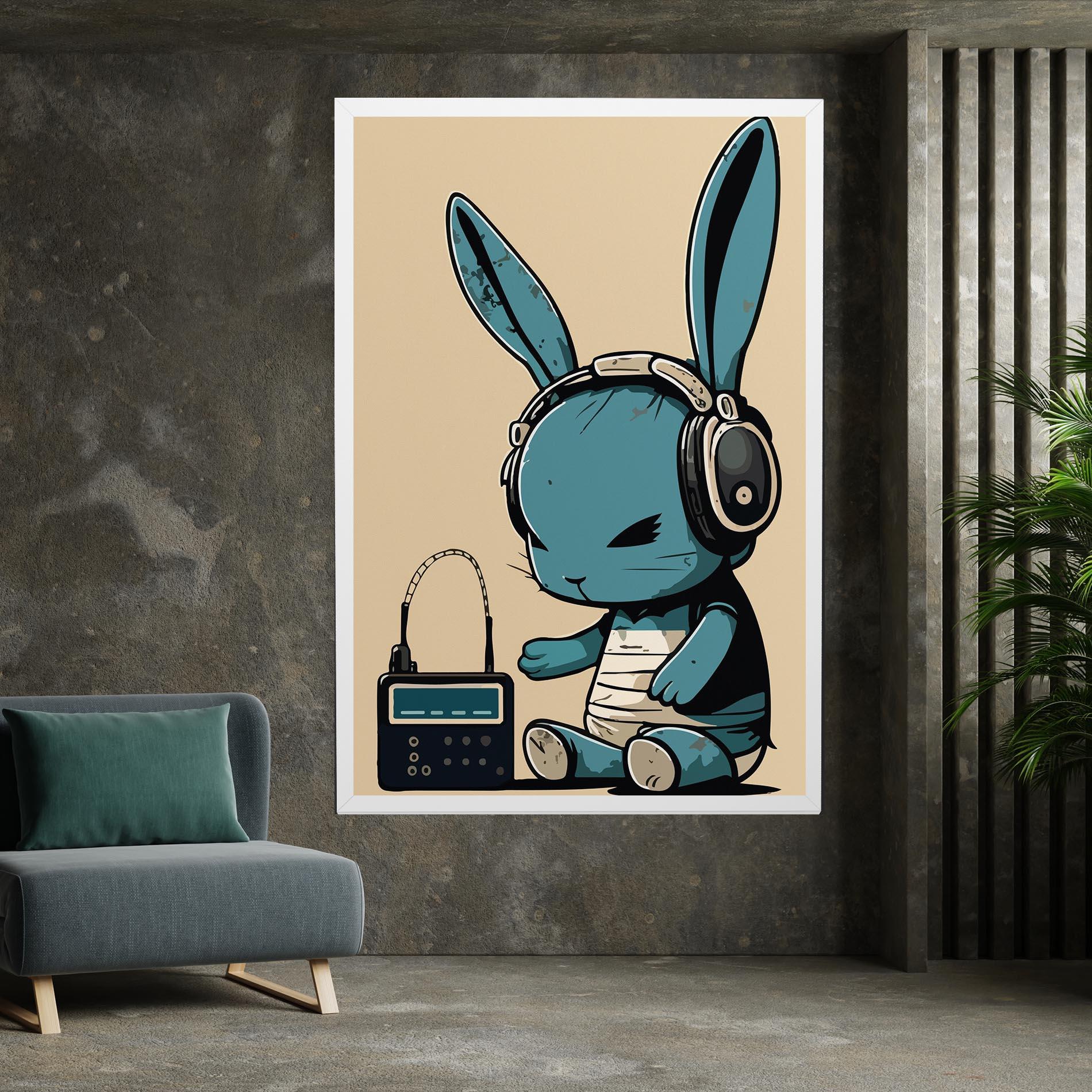 Vászonkép Blue Baby Bunny mockup 7