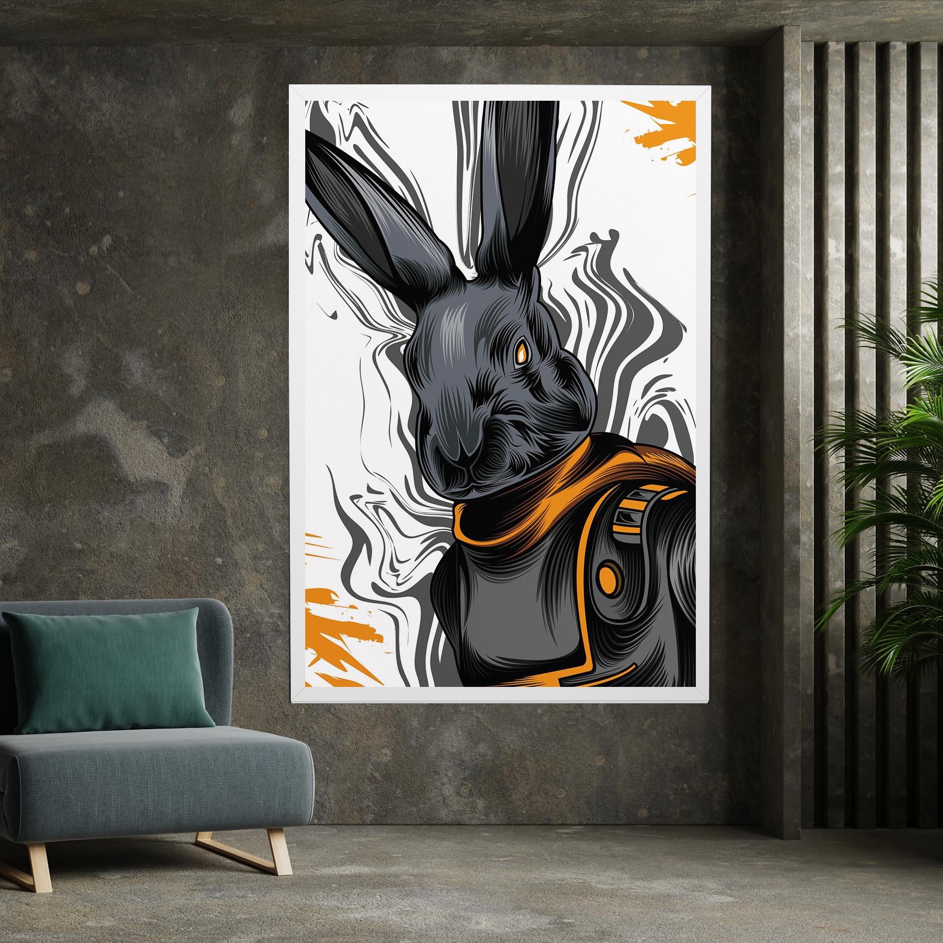 Vászonkép Cyborg Yellow Bunny mockup 7