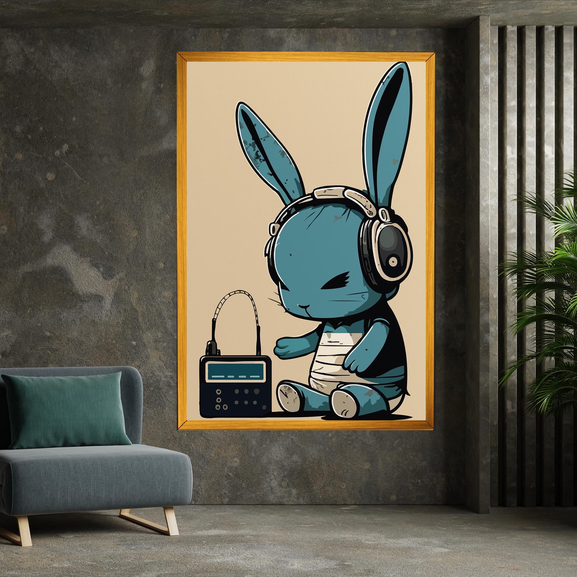 Vászonkép Blue Baby Bunny mockup 7