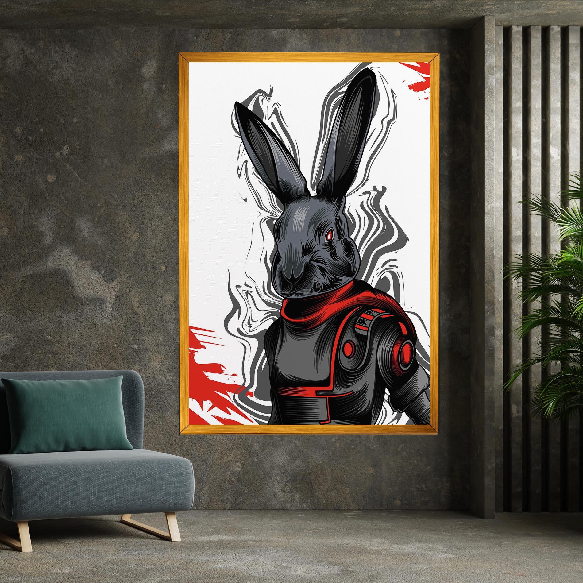 Vászonkép Cyborg Red Bunny mockup 7