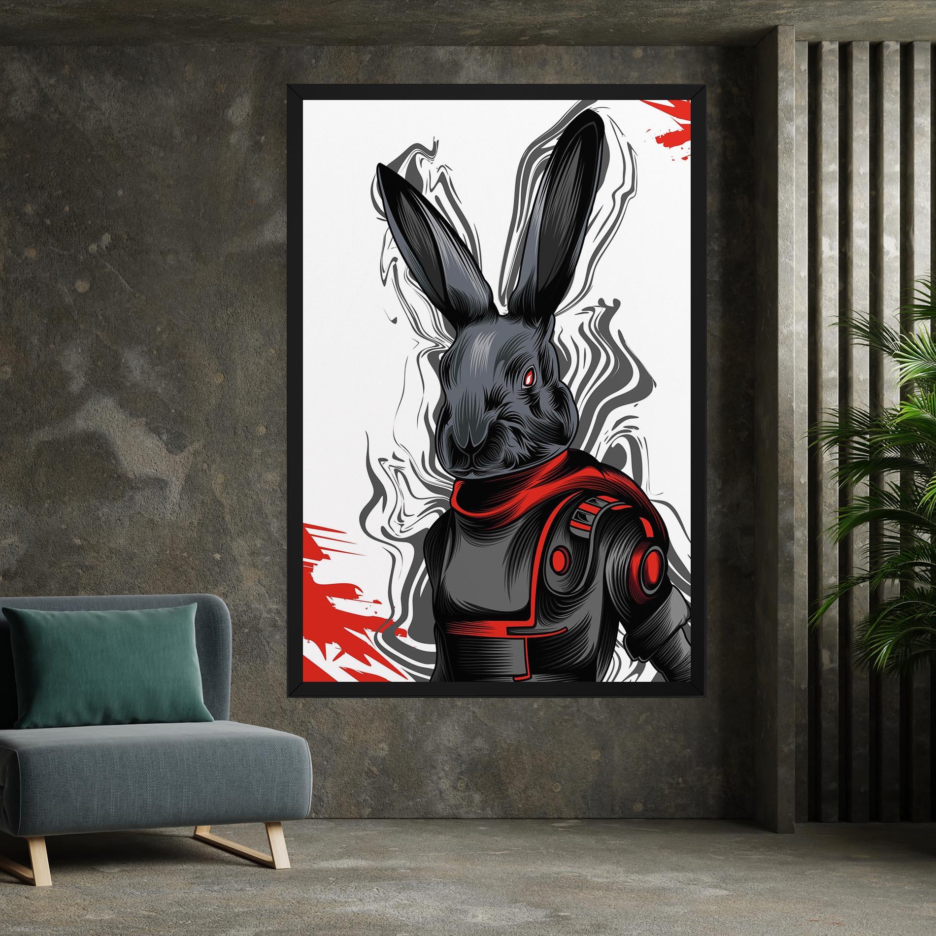 Vászonkép Cyborg Red Bunny mockup 7
