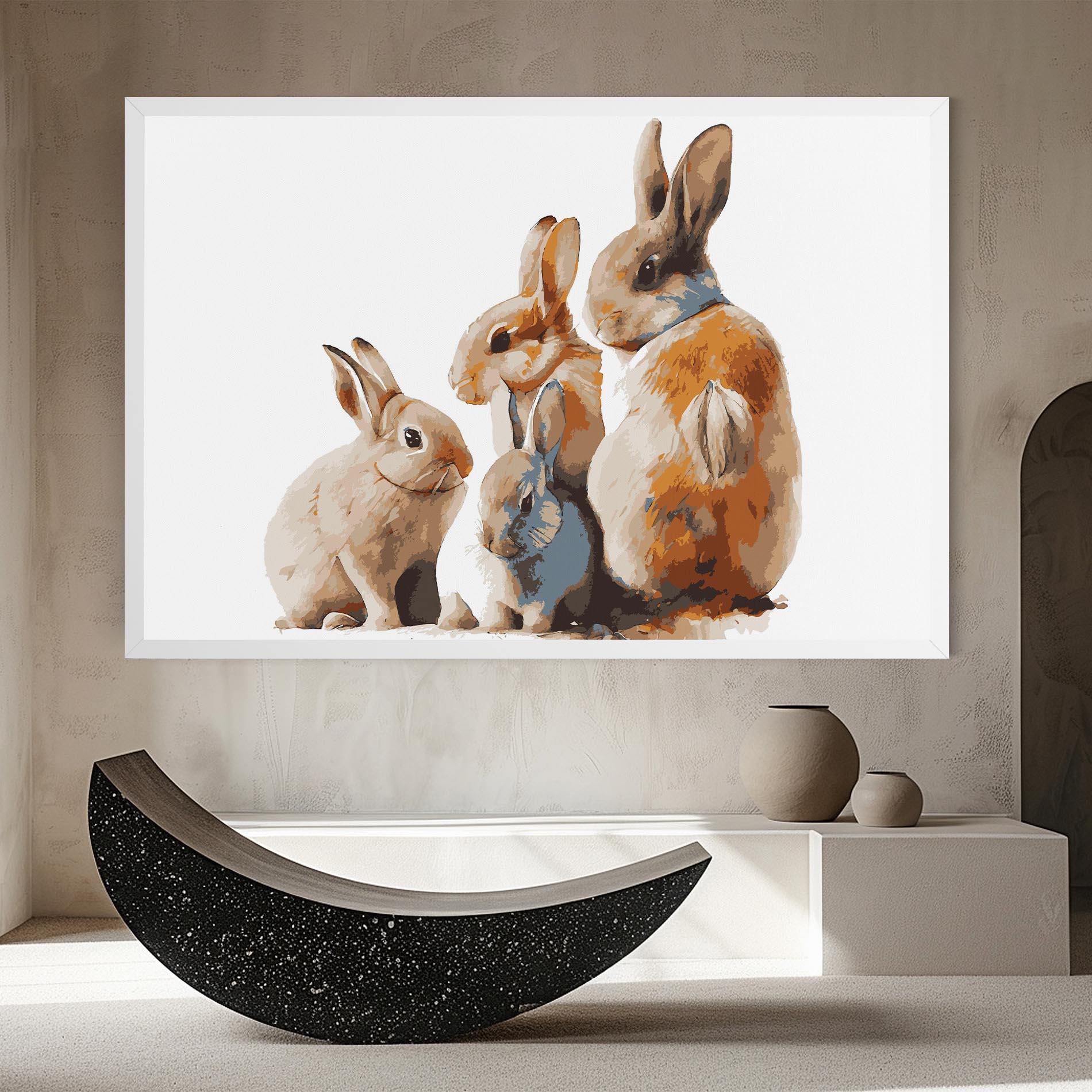 Vászonkép Bunny Family mockup 8