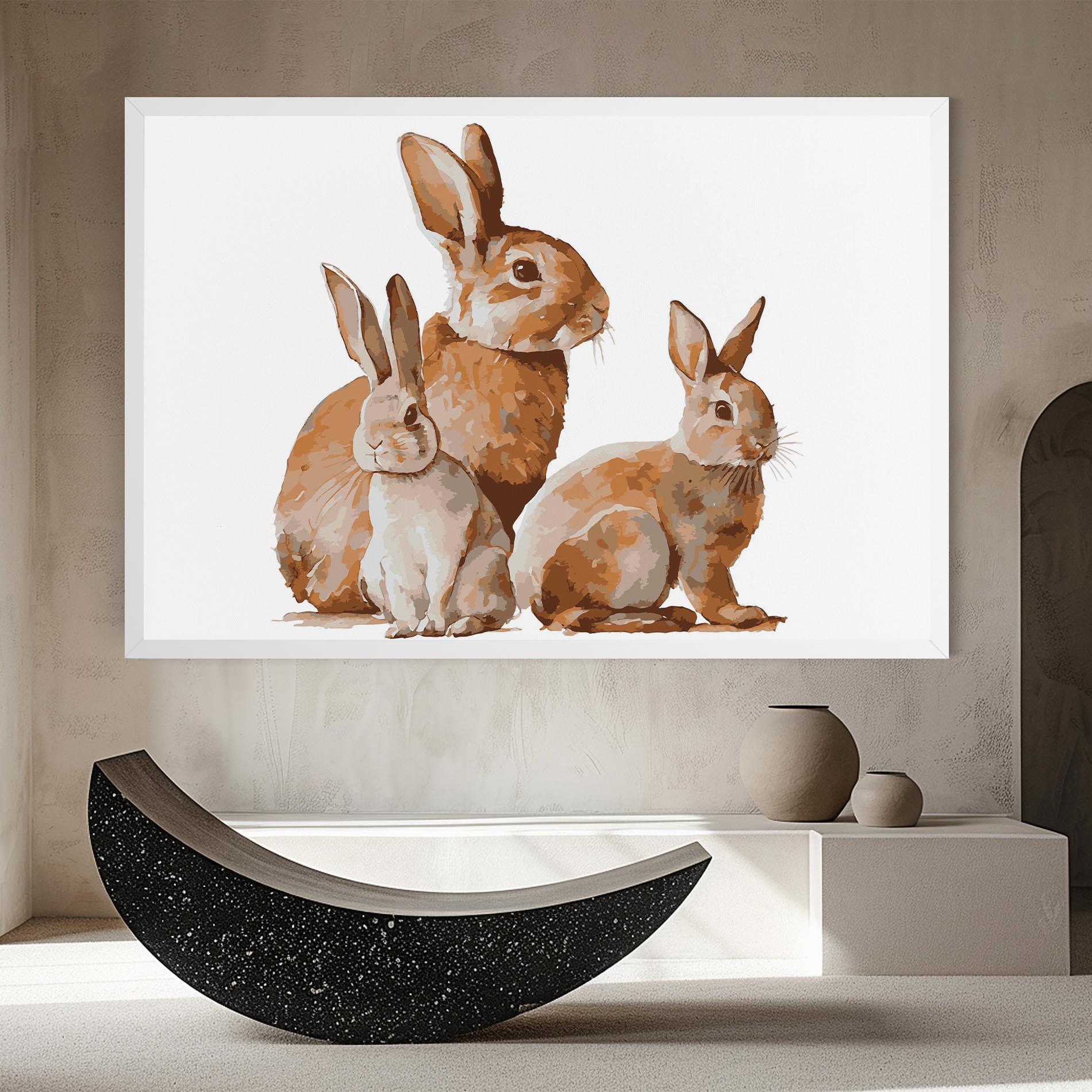 Vászonkép Family Rabbit mockup 8