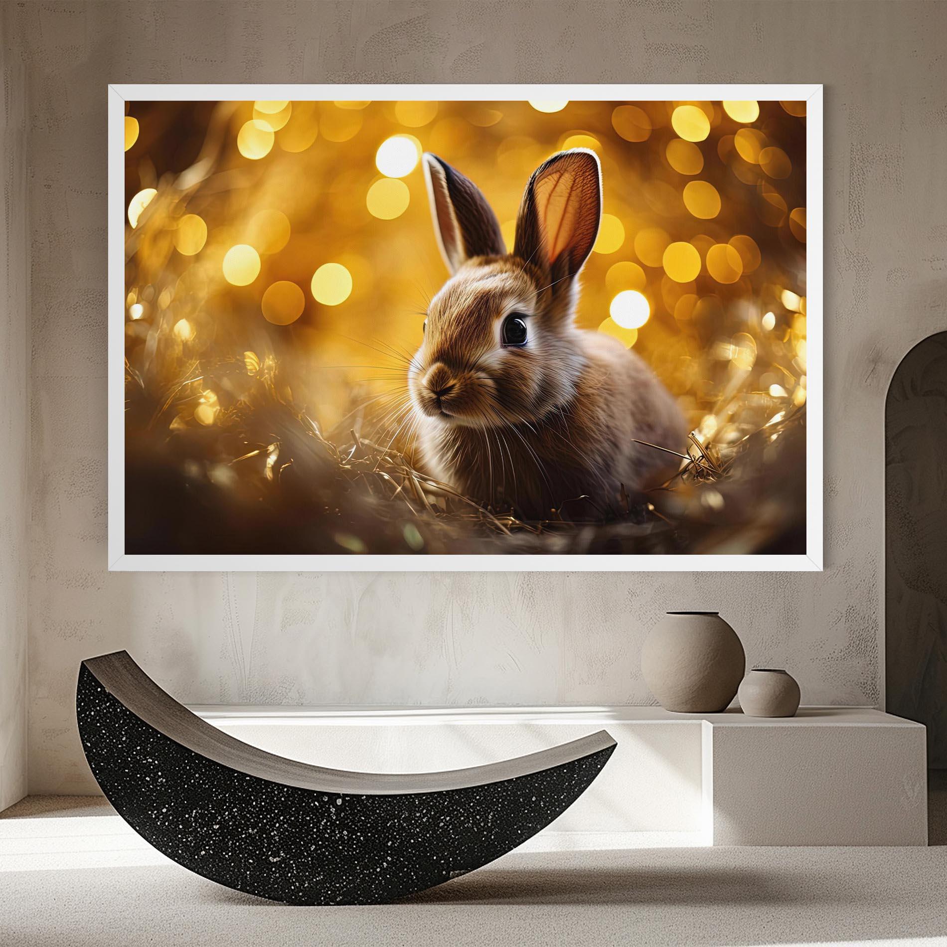 Vászonkép Gold Lights Bunny mockup 8