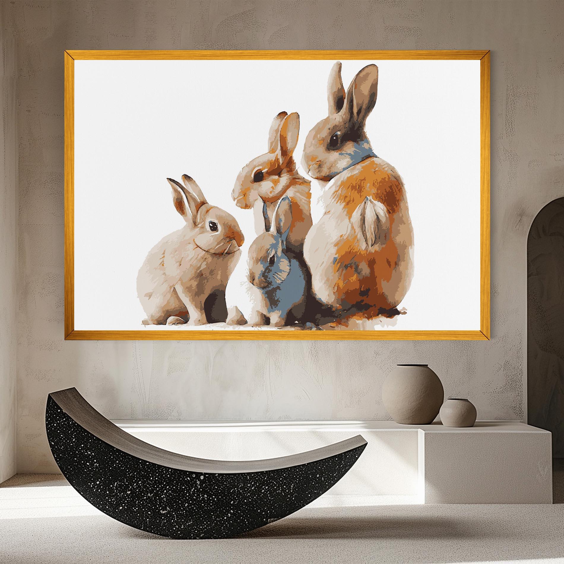 Vászonkép Bunny Family mockup 8