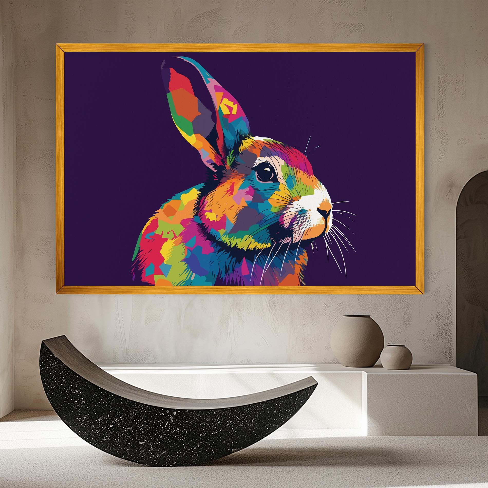 Vászonkép Bunny On Purple mockup 8