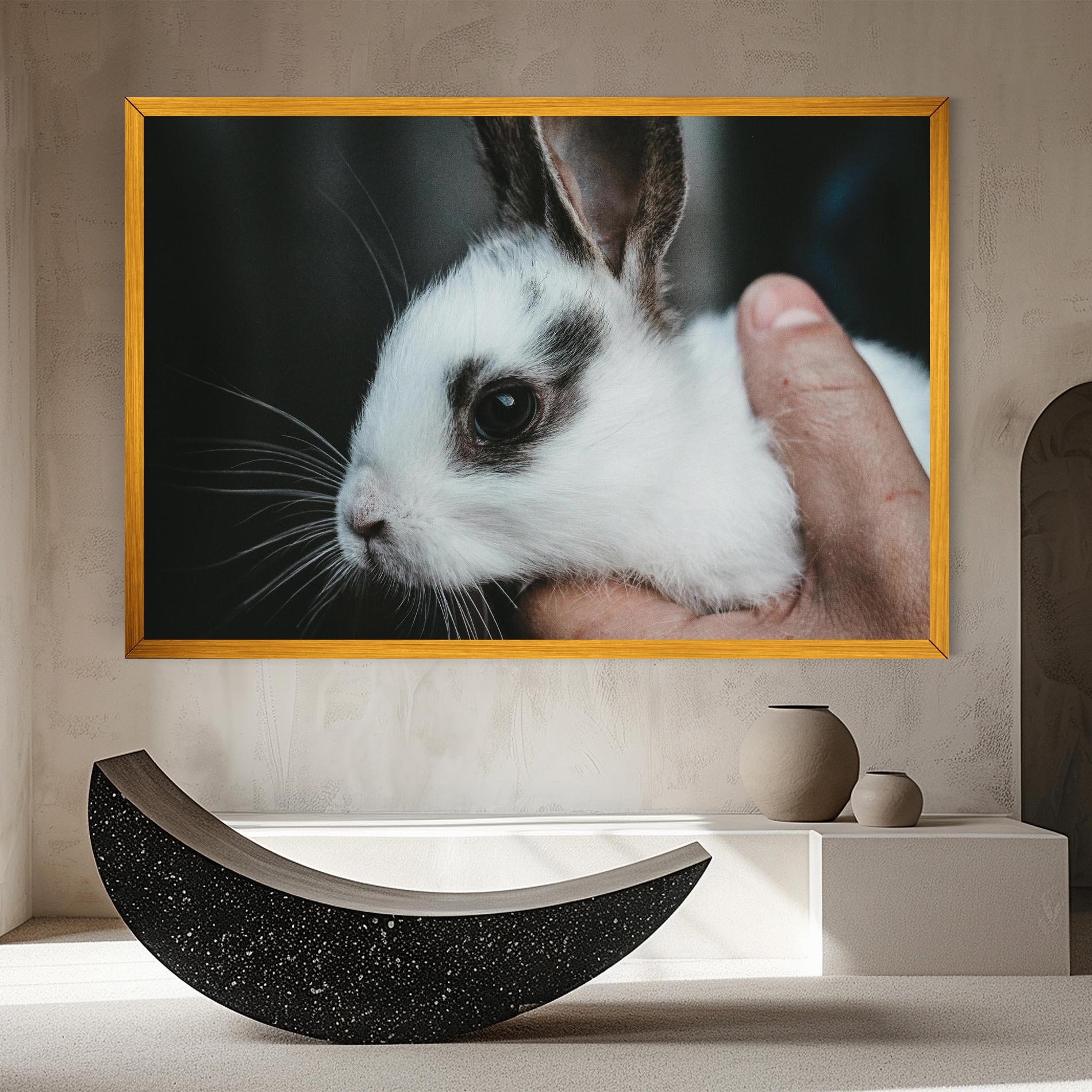 Vászonkép Holding Cute Bunny mockup 8
