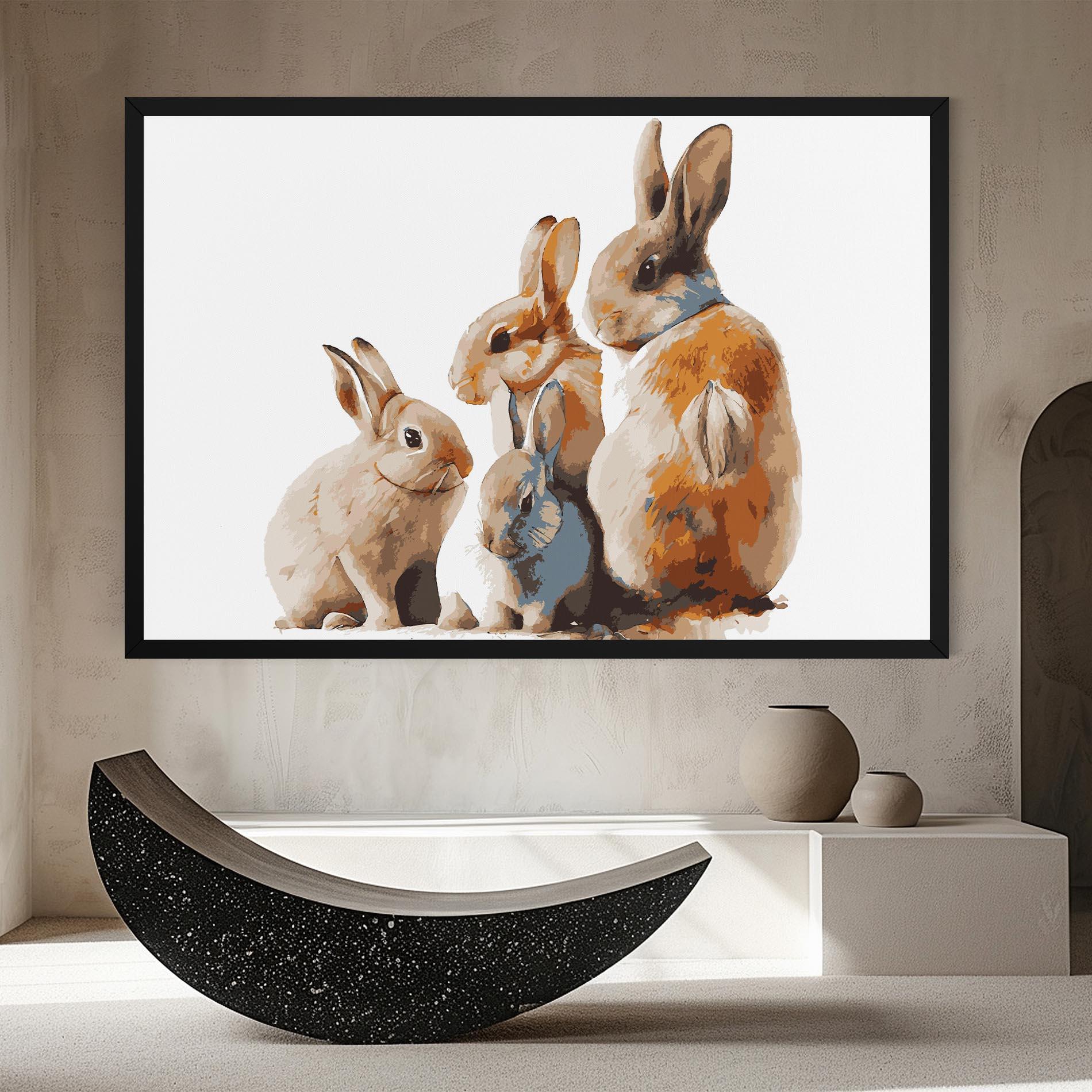 Vászonkép Bunny Family mockup 8