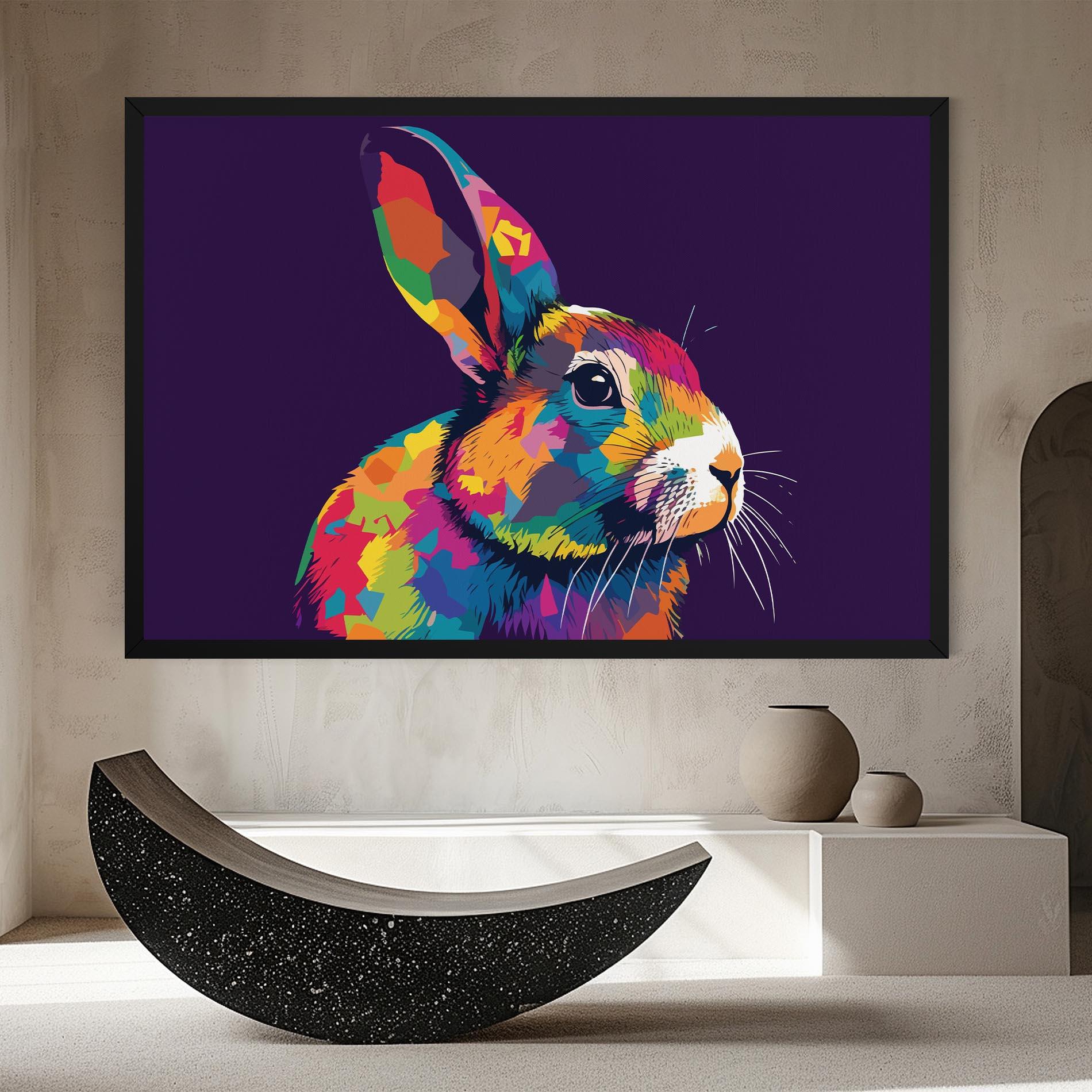 Vászonkép Bunny On Purple mockup 8