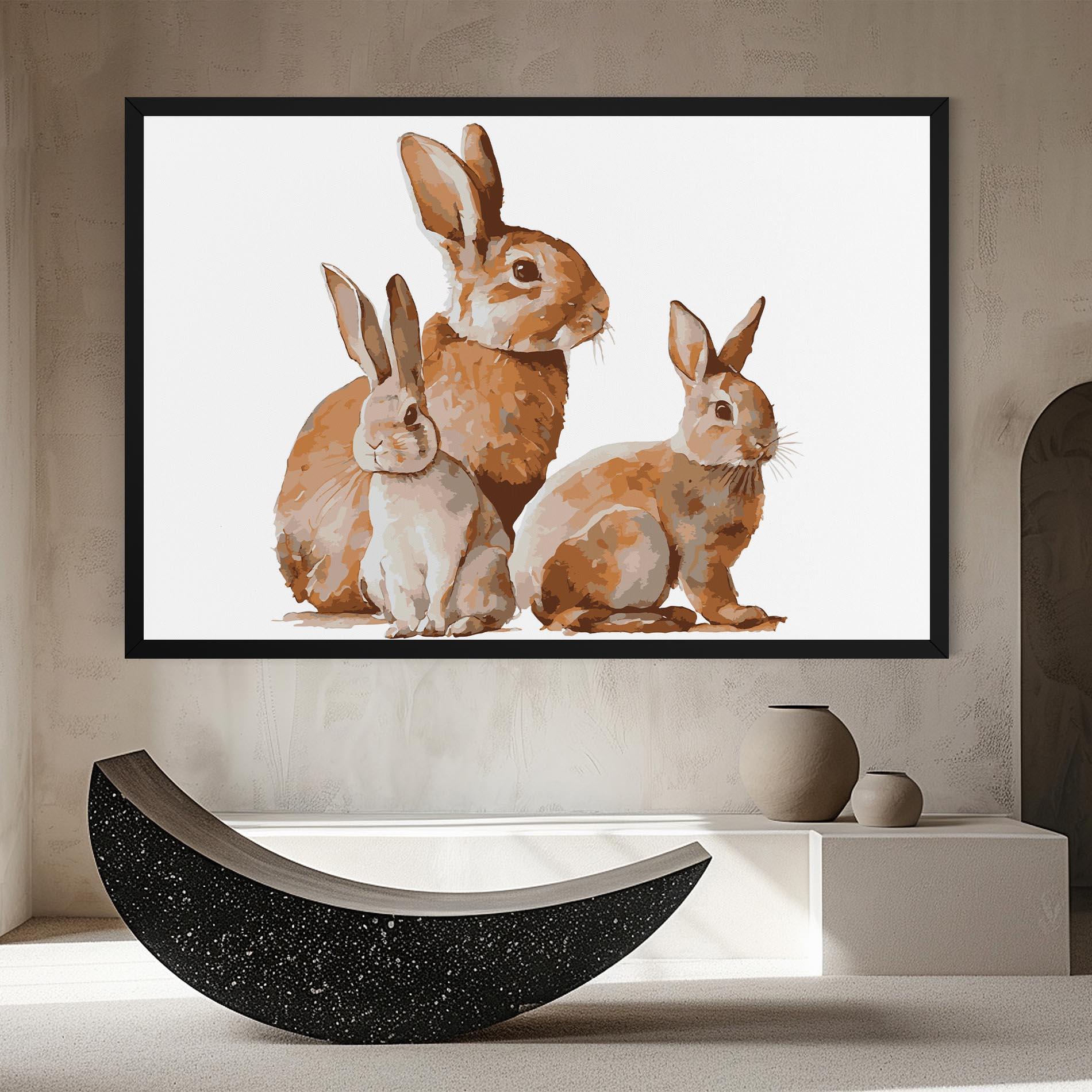Vászonkép Family Rabbit mockup 8