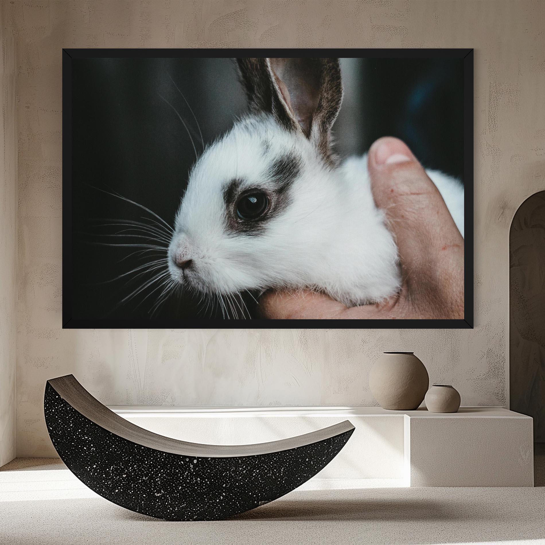 Vászonkép Holding Cute Bunny mockup 8