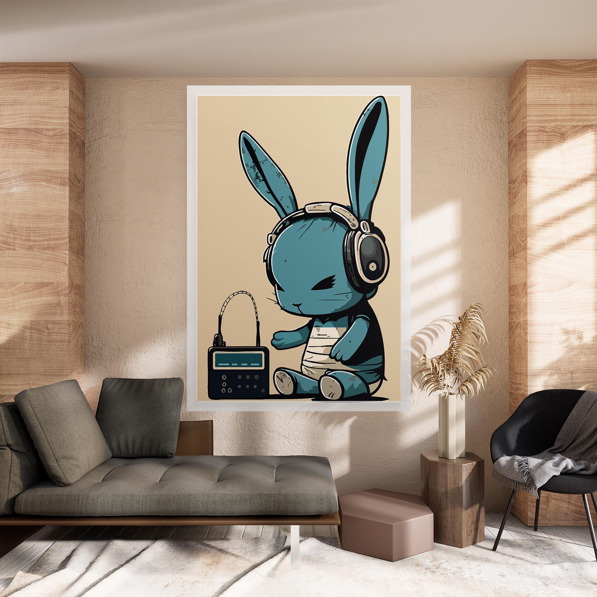 Vászonkép Blue Baby Bunny mockup 8