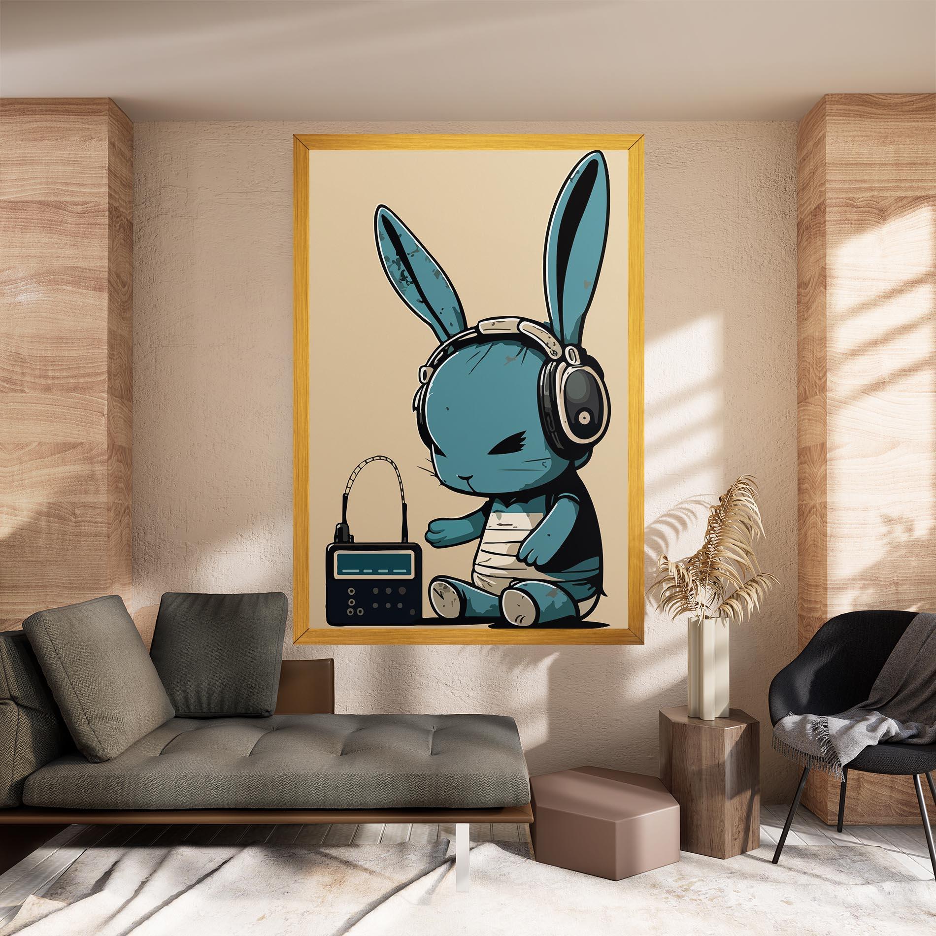 Vászonkép Blue Baby Bunny mockup 8