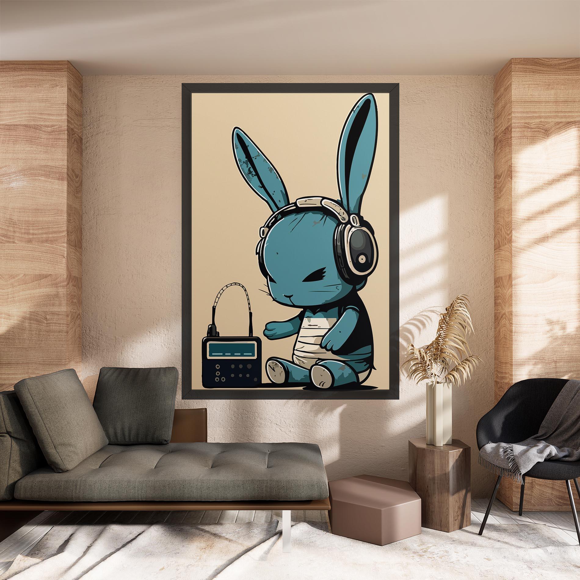 Vászonkép Blue Baby Bunny mockup 8