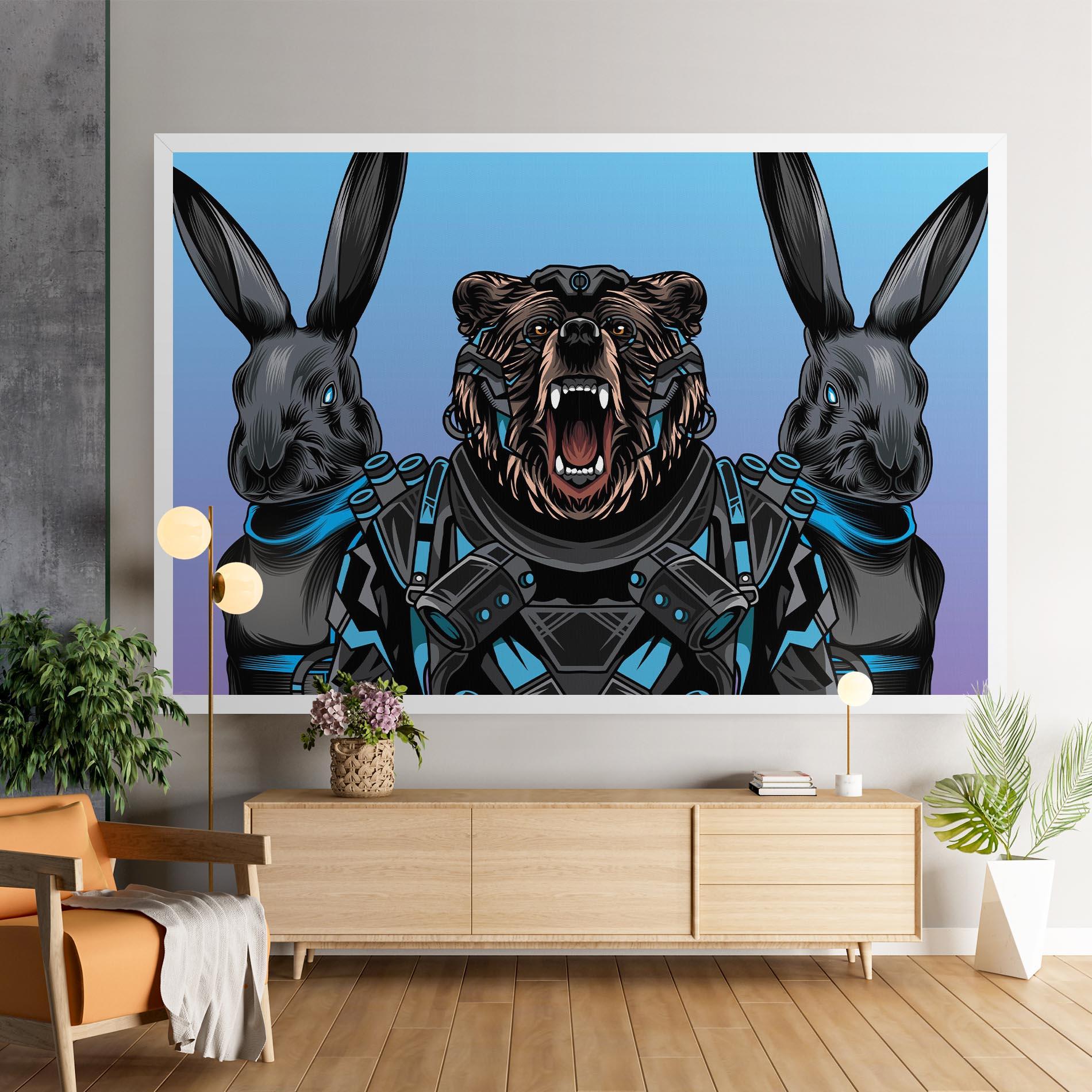 Vászonkép Bunny Bear mockup 9