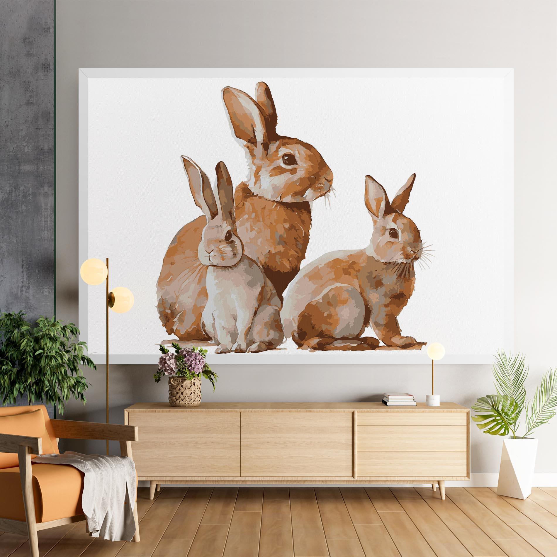 Vászonkép Family Rabbit mockup 9