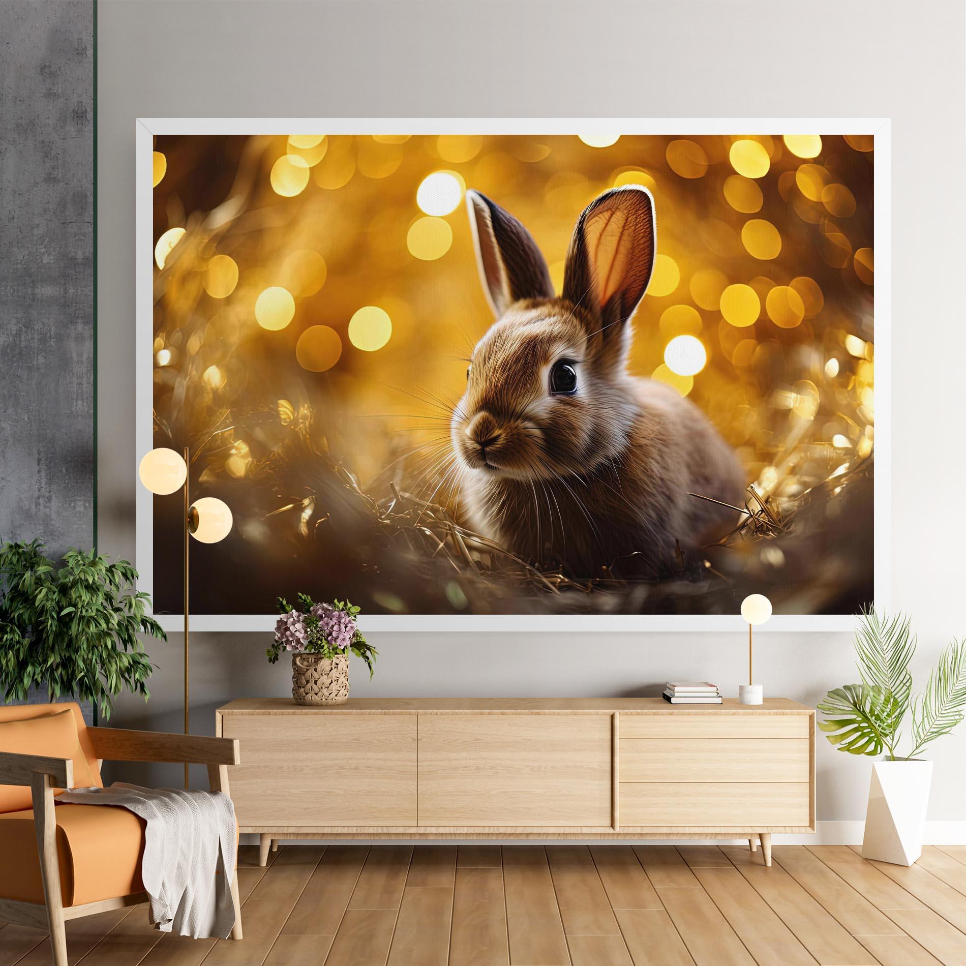 Vászonkép Gold Lights Bunny mockup 9