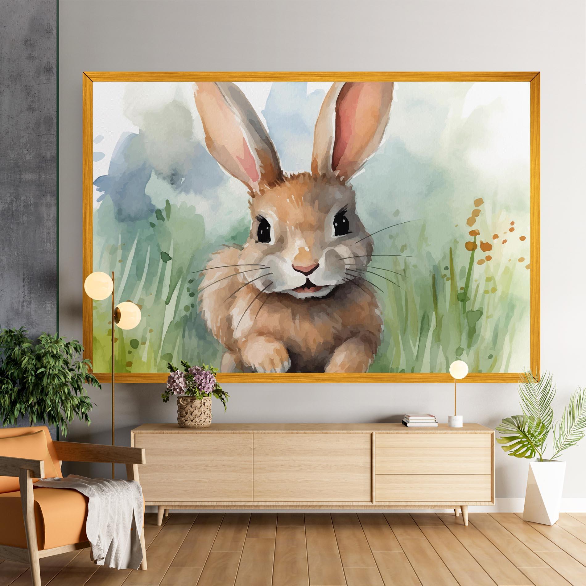 Vászonkép Brown Cream Bunny mockup 9