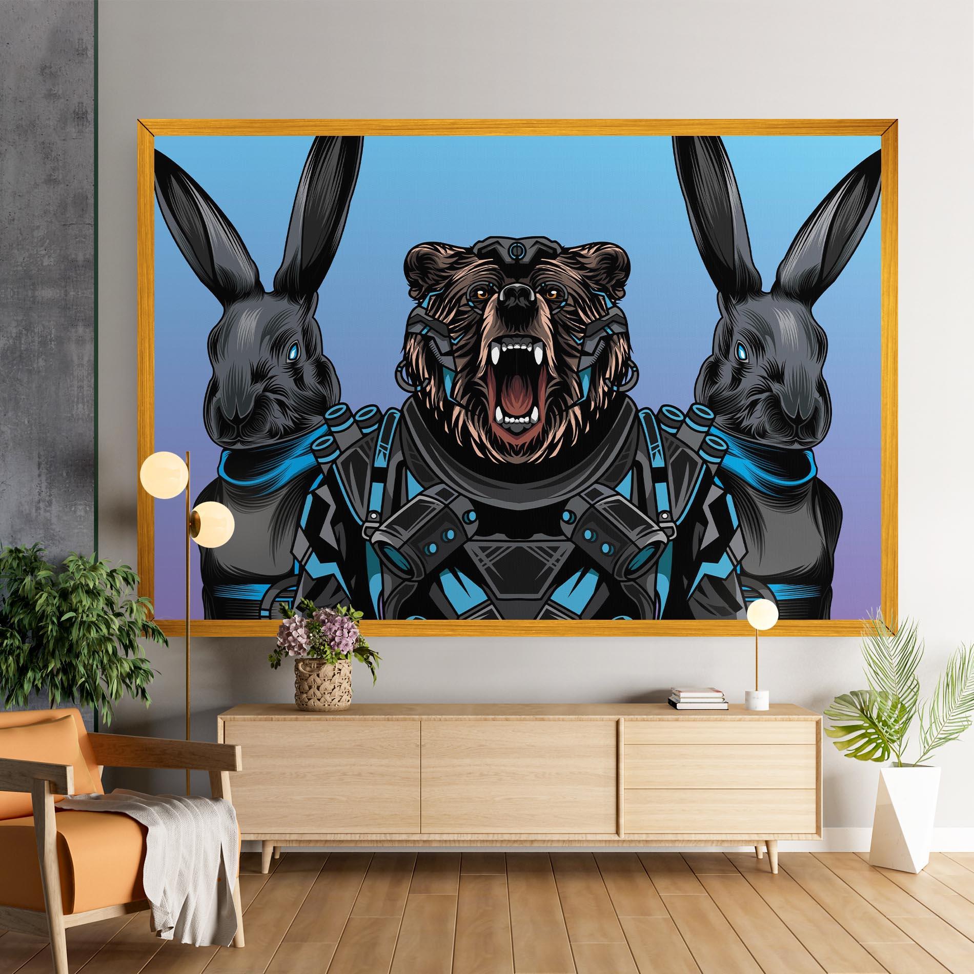 Vászonkép Bunny Bear mockup 9