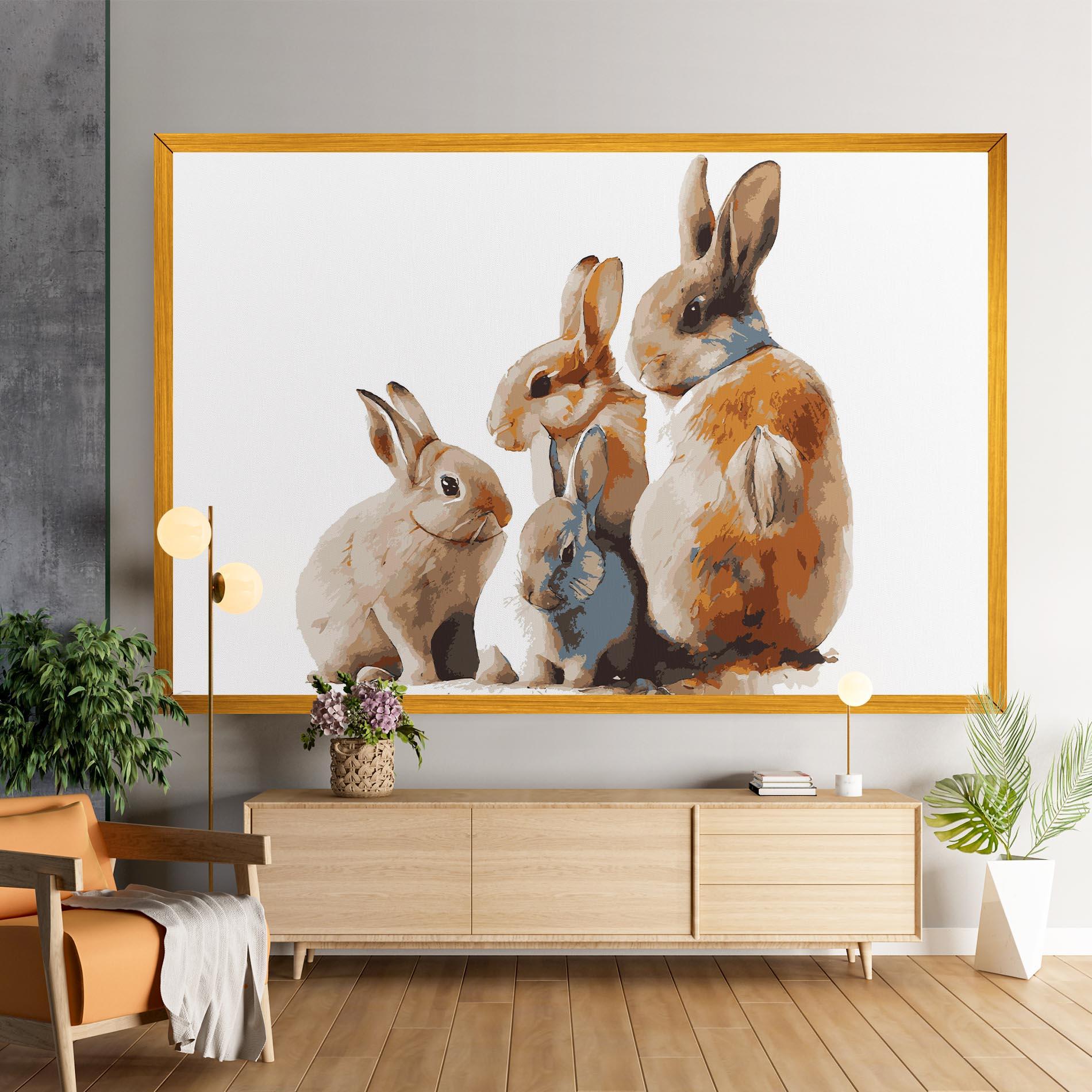 Vászonkép Bunny Family mockup 9