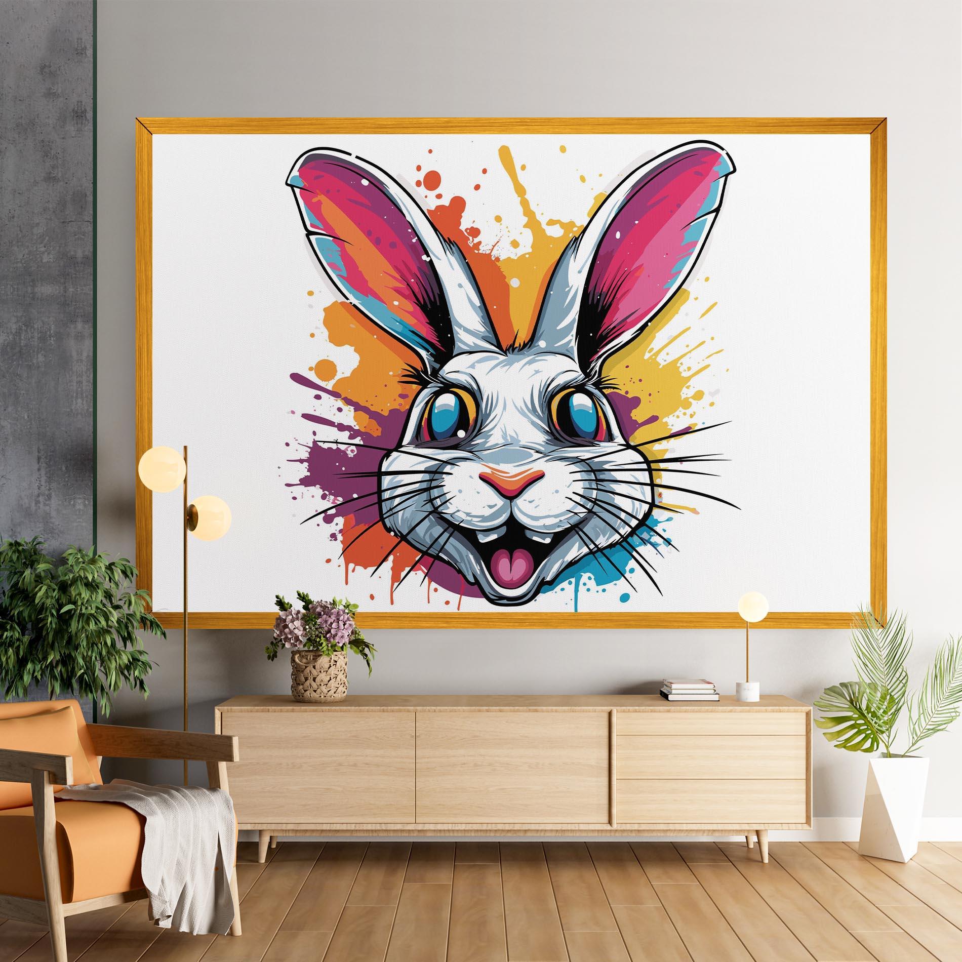 Vászonkép Crazy Bunny mockup 9