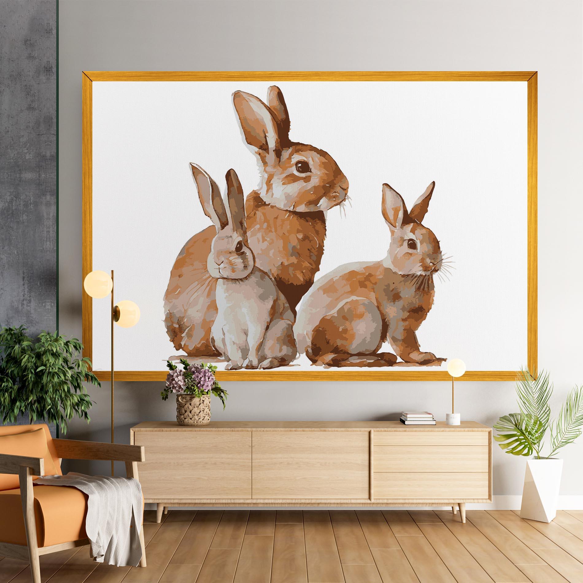 Vászonkép Family Rabbit mockup 9