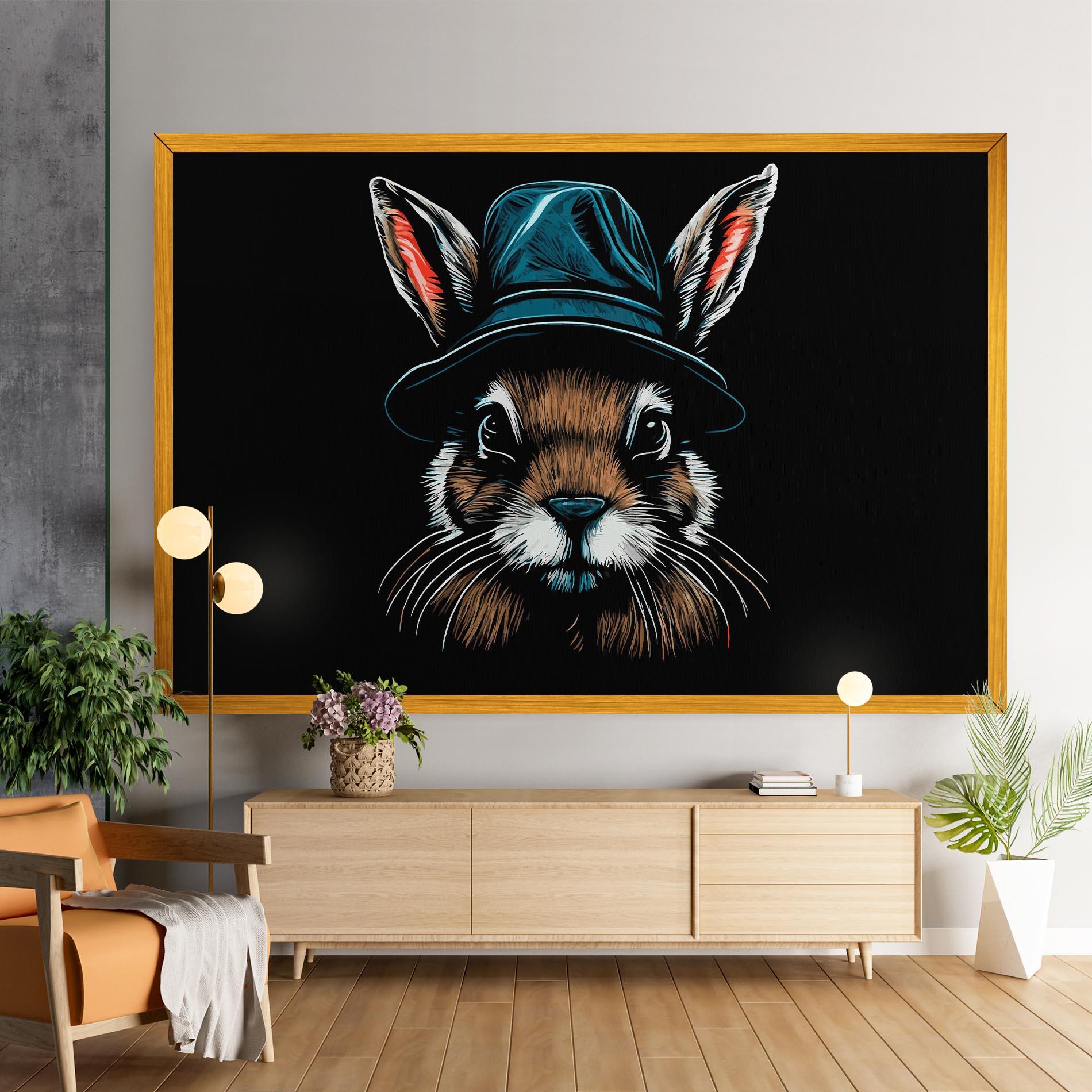 Vászonkép Hat Bunny mockup 9