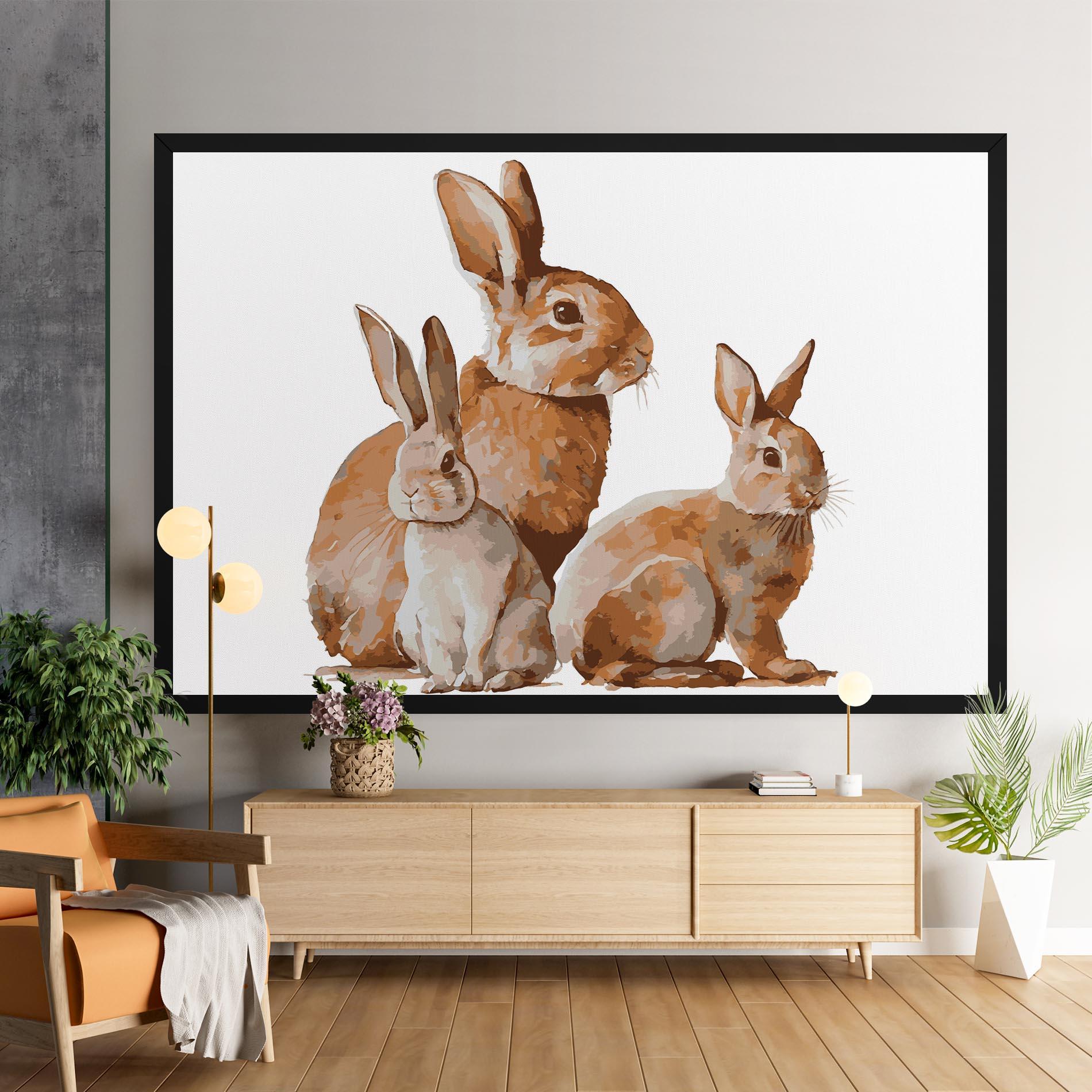 Vászonkép Family Rabbit mockup 9