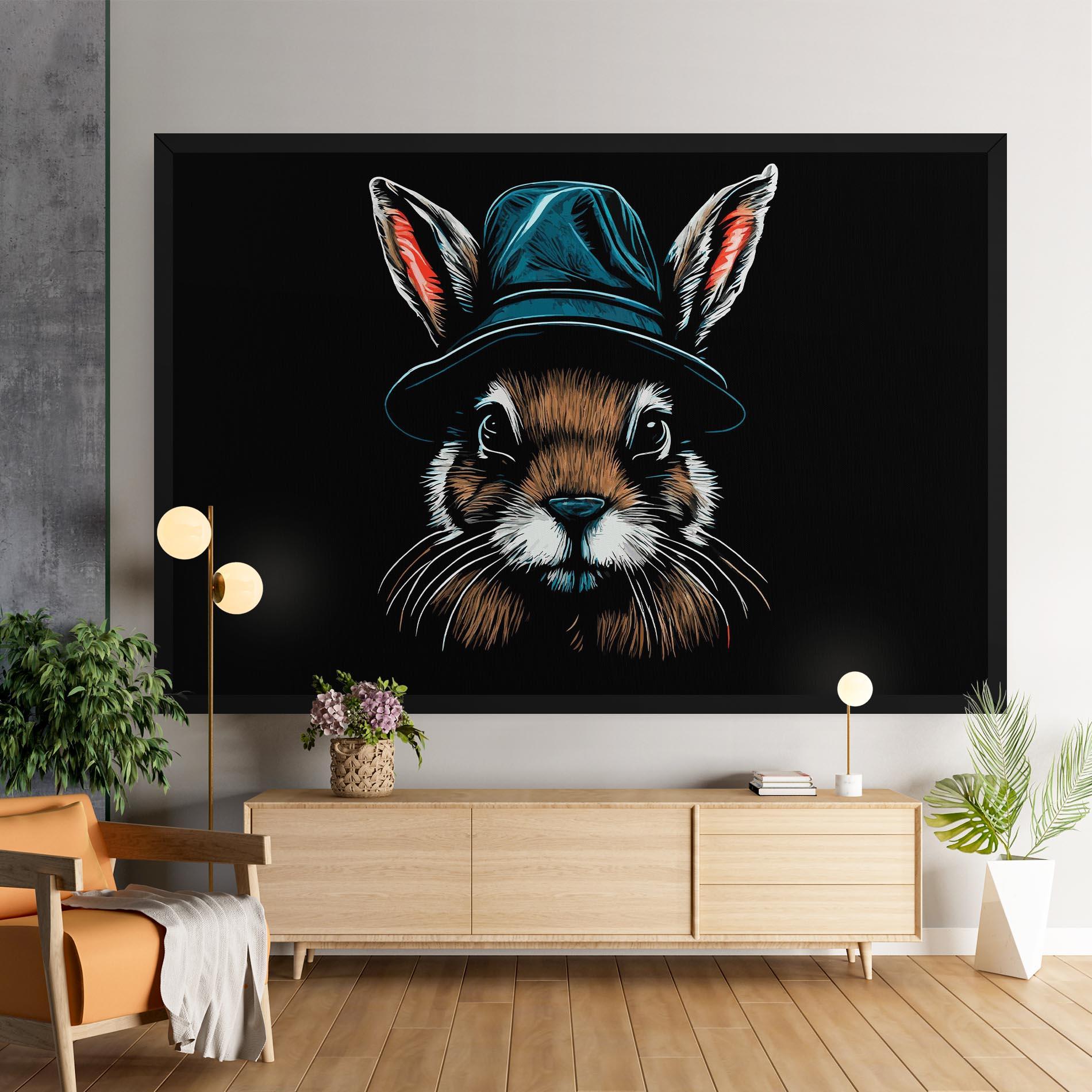Vászonkép Hat Bunny mockup 9