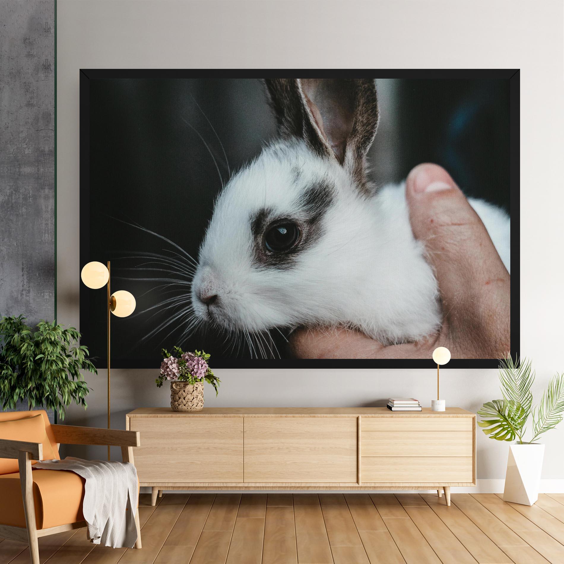 Vászonkép Holding Cute Bunny mockup 9