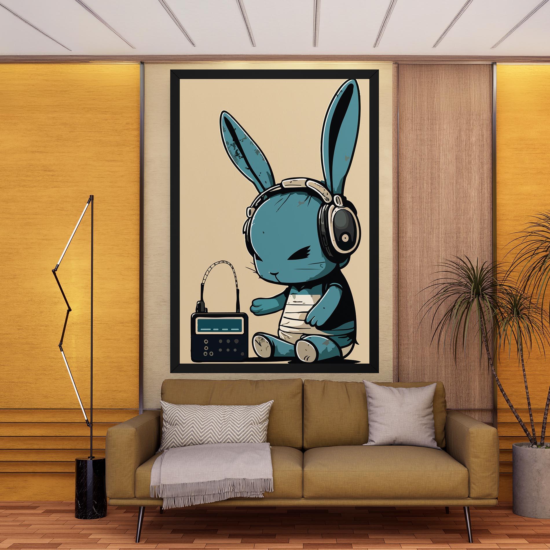 Vászonkép Blue Baby Bunny mockup 9
